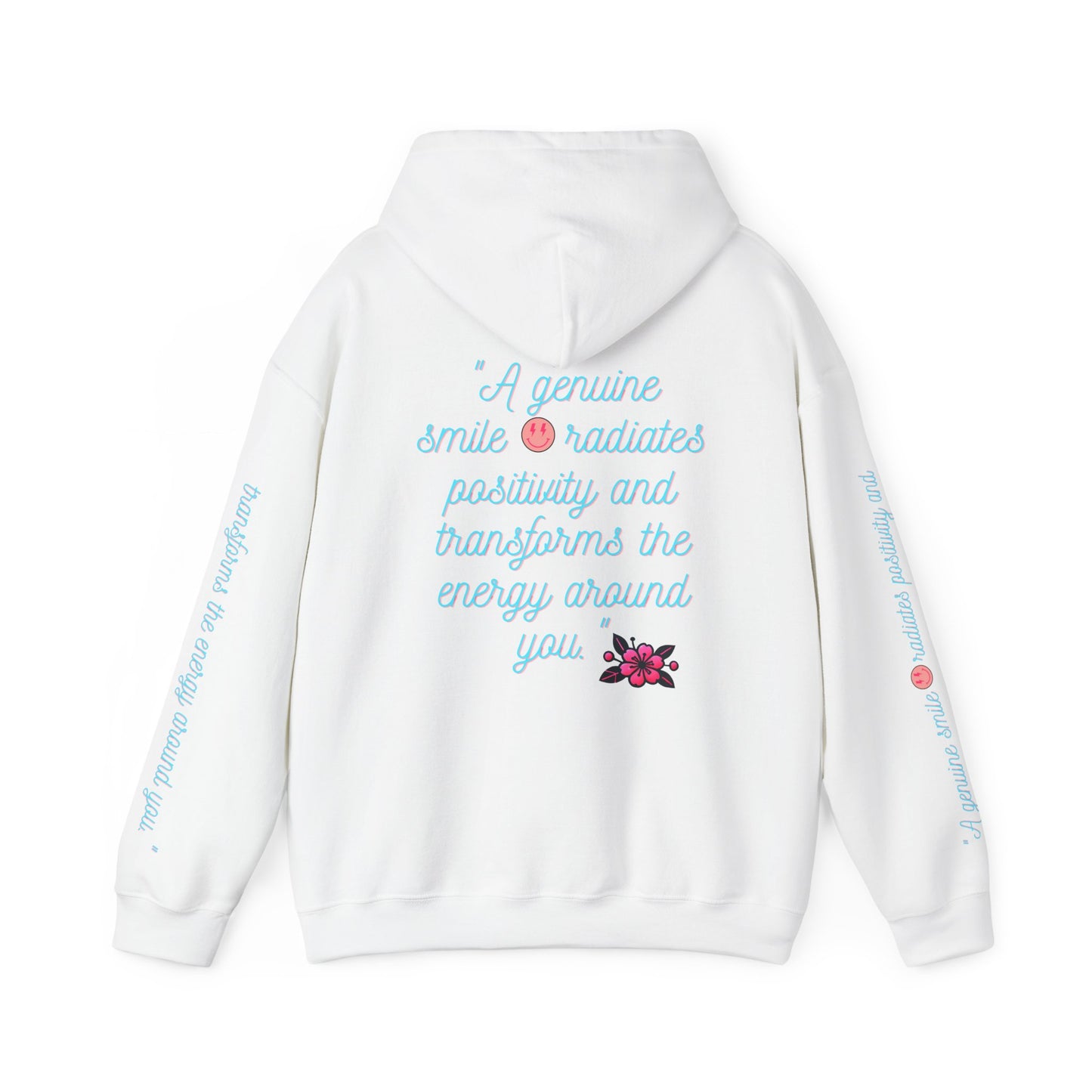 Floristic Hoodies - Genuine Smile Positive Energy Heavy Blend Hoodie