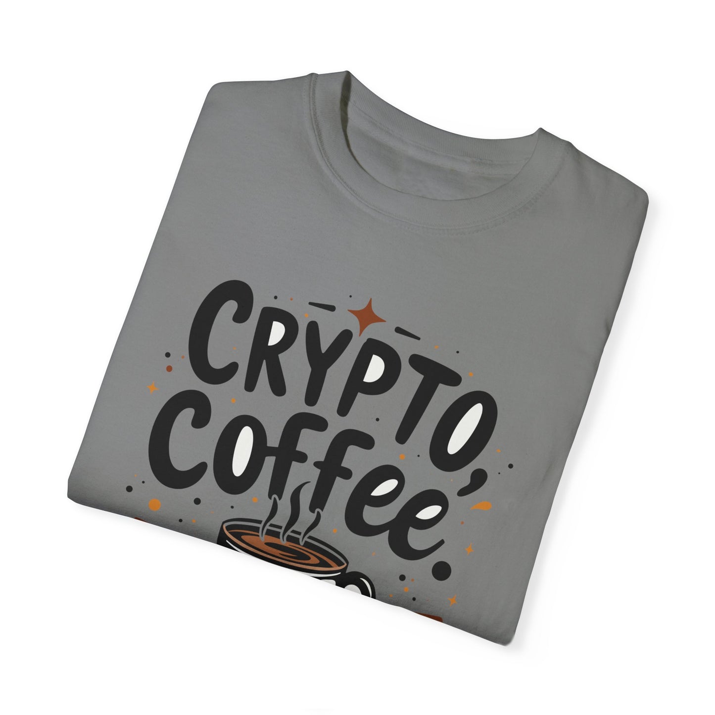 Bitcoin Crypto Coffee Unisex Tee, Cryptocurrency Tshirt, Bitcoin Lover Gift, Coffee Theme Shirt, Bitcoin Merch, Casual Top, Gift for Him,