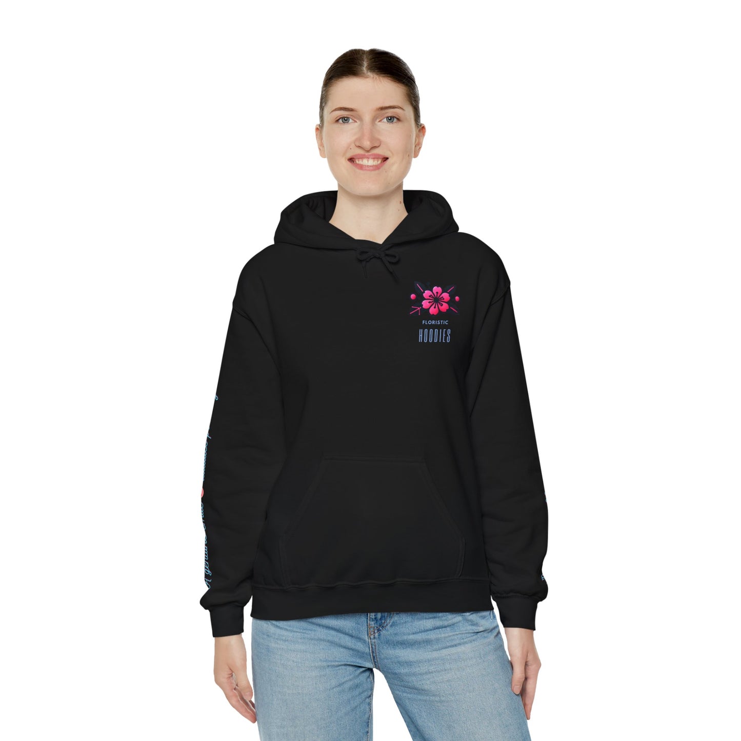 Floristic Hoodies - Genuine Smile Positive Energy Heavy Blend Hoodie