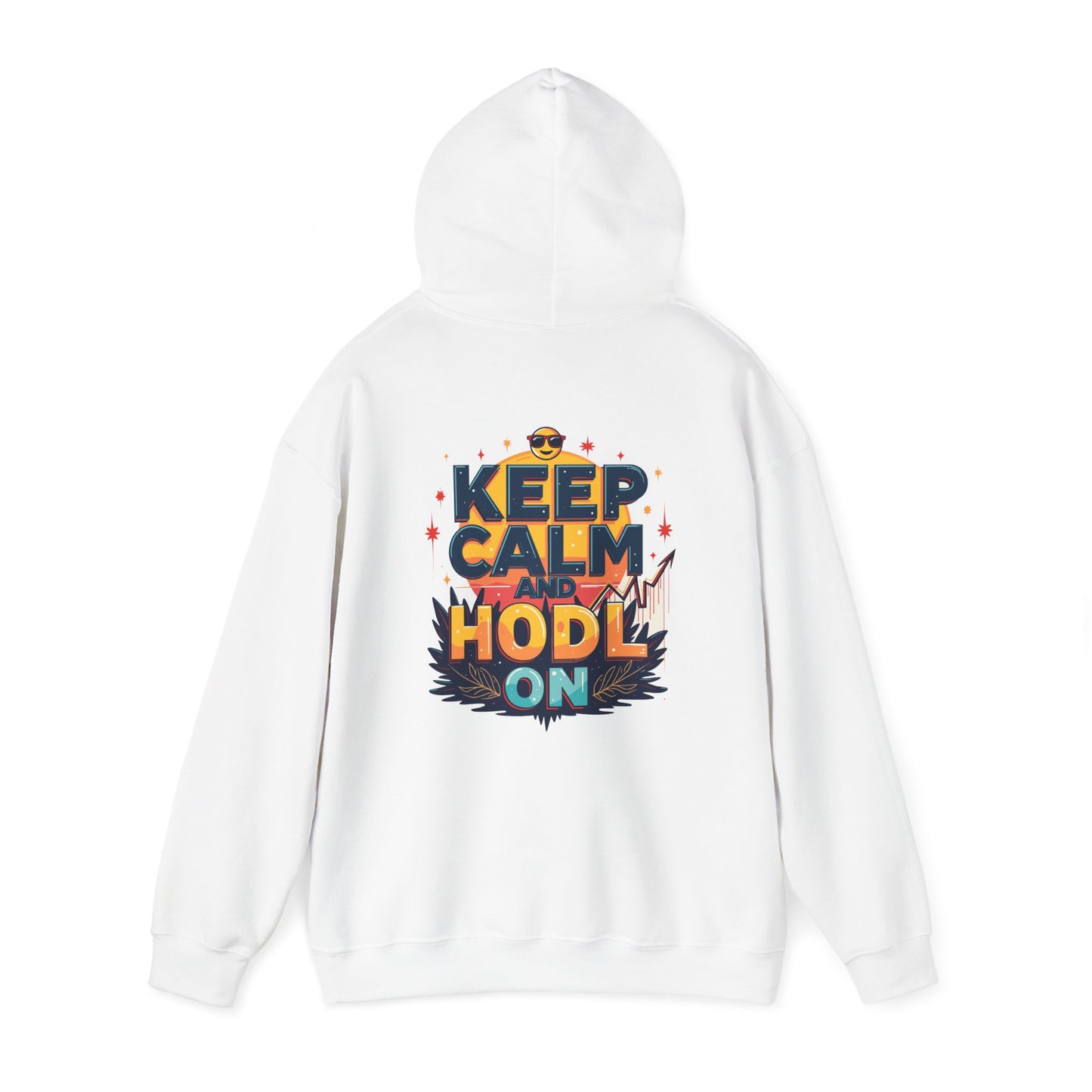 Bitcoin Inspired Unisex Hoodie - 'Keep Calm and HODL On'