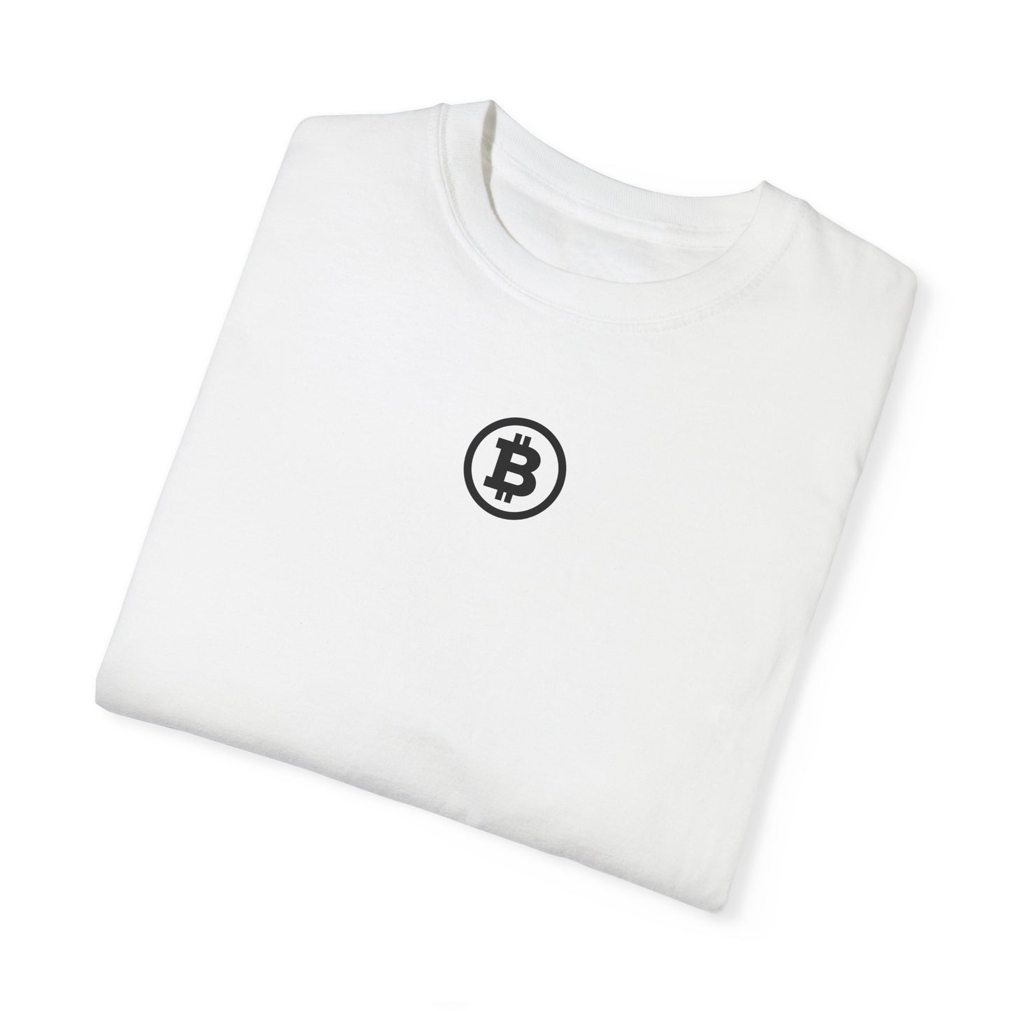 Bitcoin Unisex Garment-Dyed T-shirt, Cryptocurrency Tee, Gift for Bitcoin Enthusiasts, BTC Shirt, Finance Clothing, Digital Currency Top