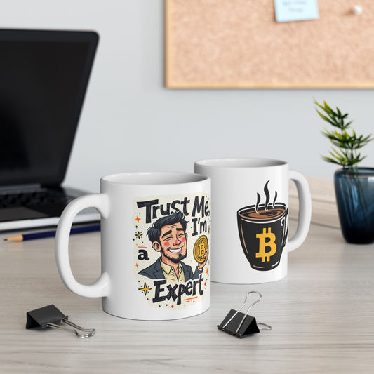 Funny Cryptocurrency Ceramic Mug - Perfect Gift for Bitcoin Coffee Lovers
