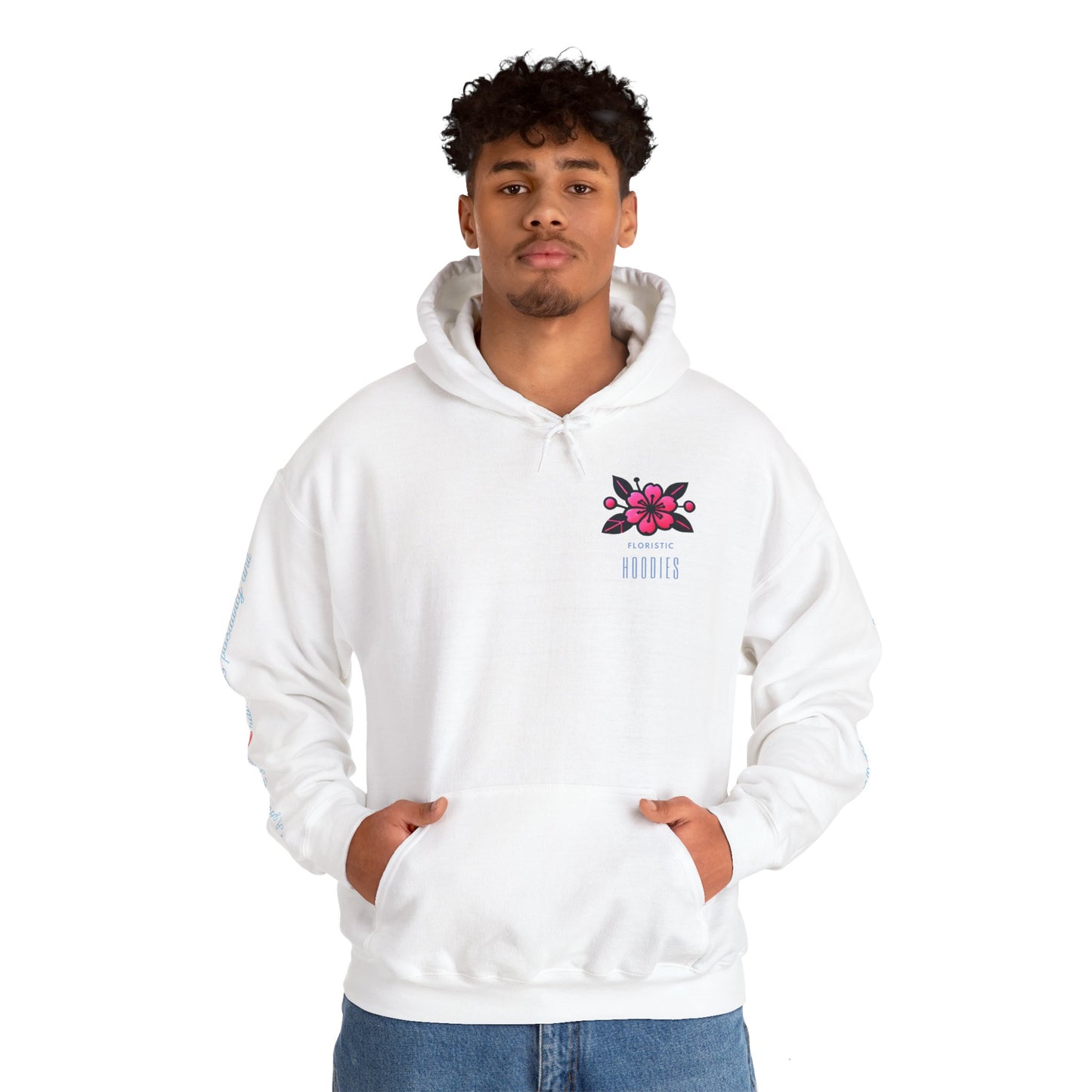 Floristic Hoodies - Genuine Smile Positive Energy Heavy Blend Hoodie