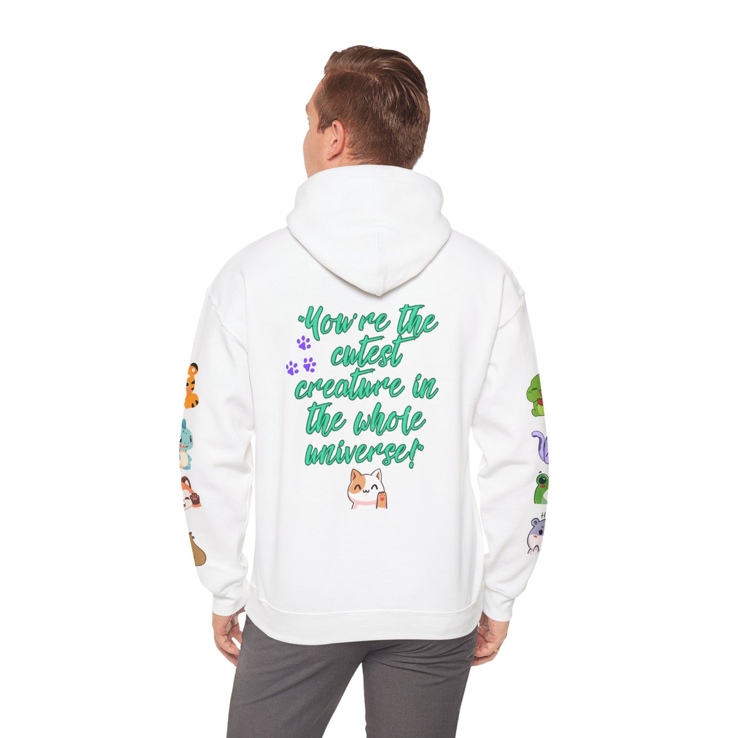 Faunaverse  Hoodies - Cute Creatures Unisex Hooded Sweatshirt – Cozy Animal Print for Animal Lovers