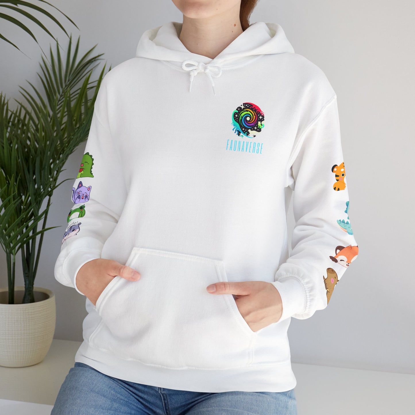 Faunaverse  Hoodies - Cute Creatures Unisex Hooded Sweatshirt – Cozy Animal Print for Animal Lovers