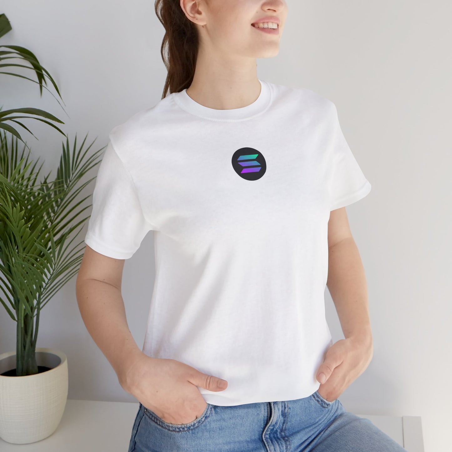 Solana Blockchain Tee, Unisex Jersey Short Sleeve Shirt, Crypto Gift, Decentralized Computing Top