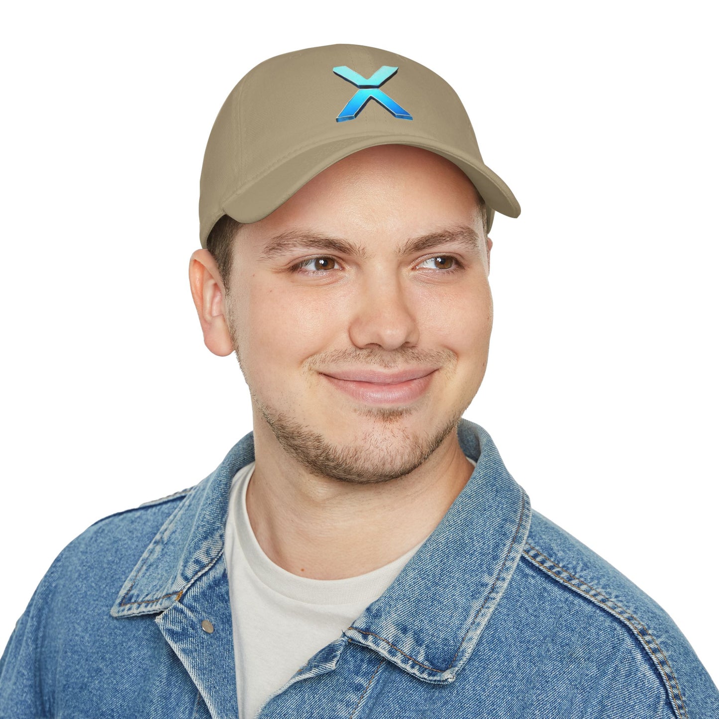 Low Profile Baseball Cap with Blue X Logo - Perfect for Casual Days and Outdoor Events