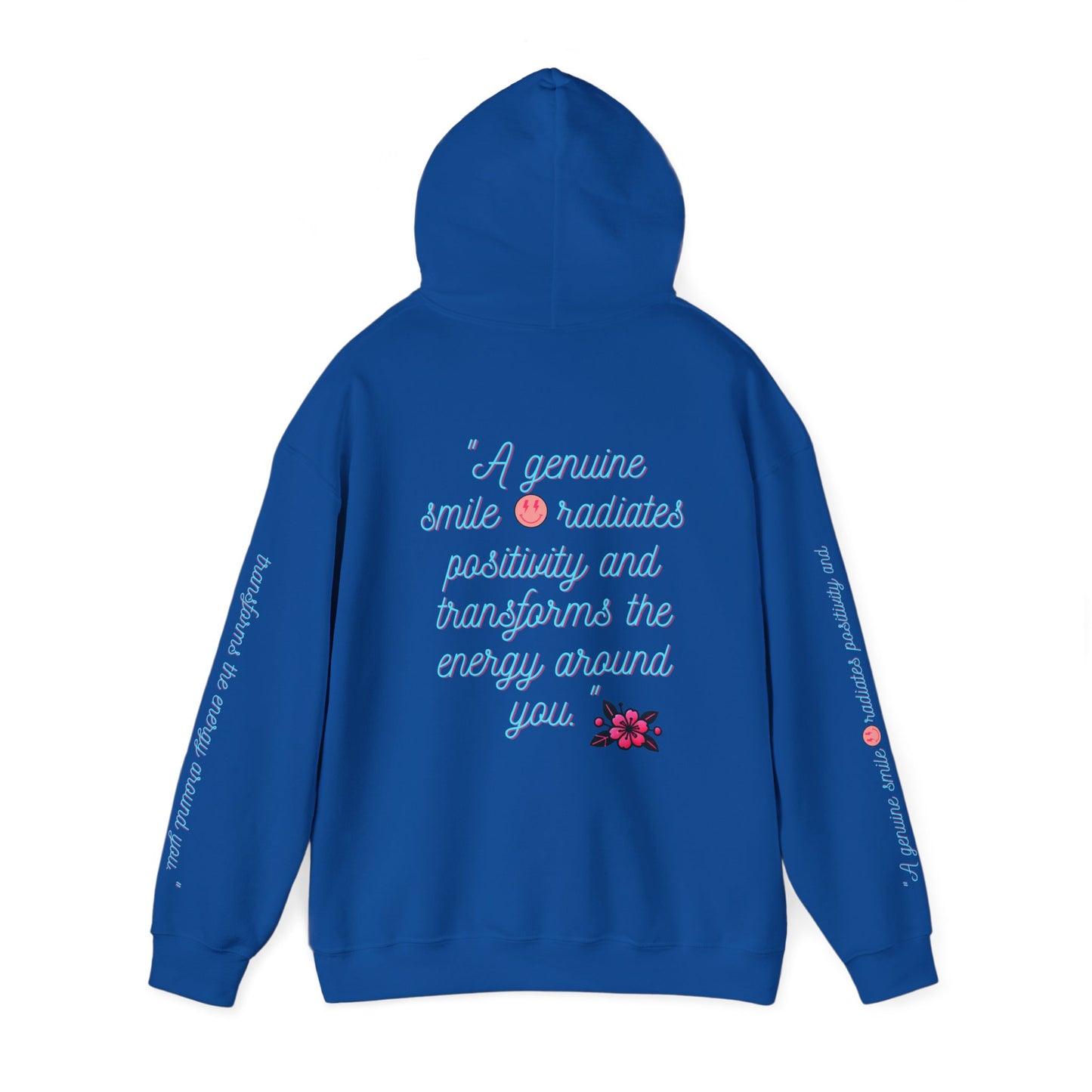 Floristic Hoodies - Genuine Smile Positive Energy Heavy Blend Hoodie