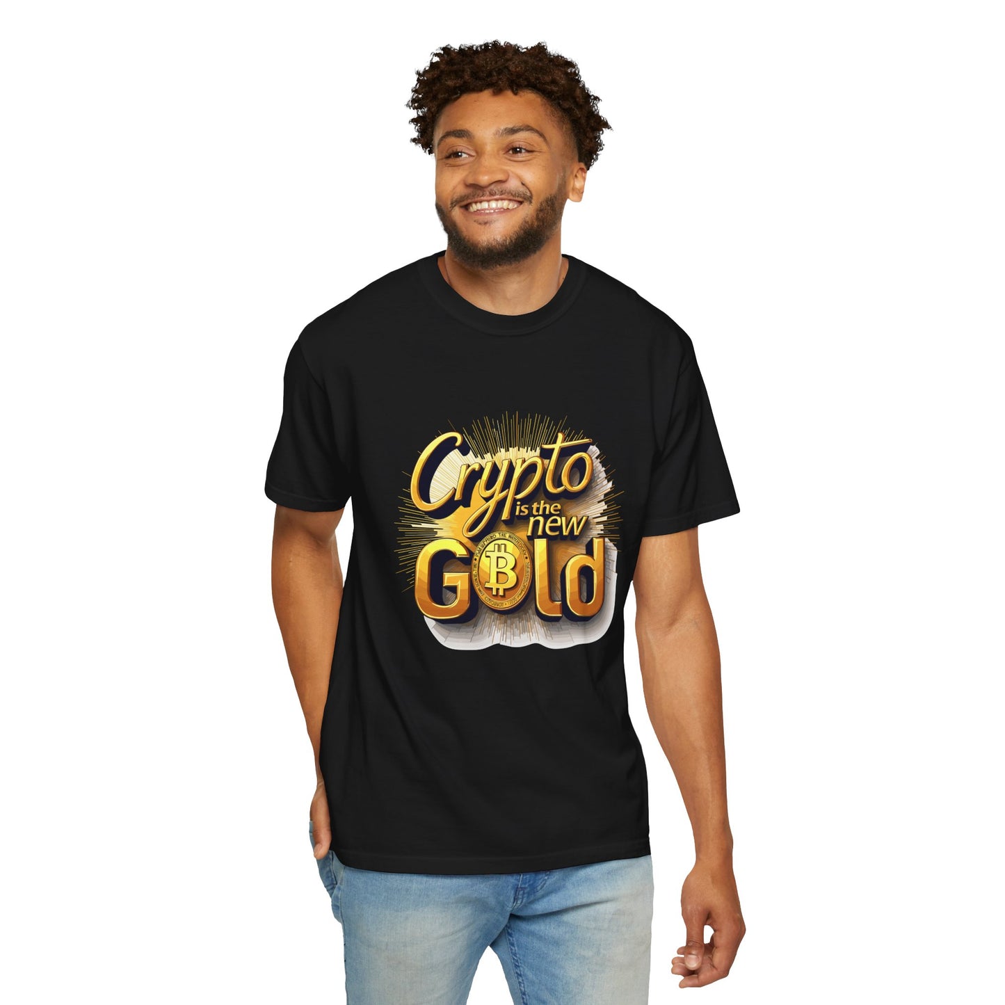 Bitcoin Crypto Gold Unisex T-shirt