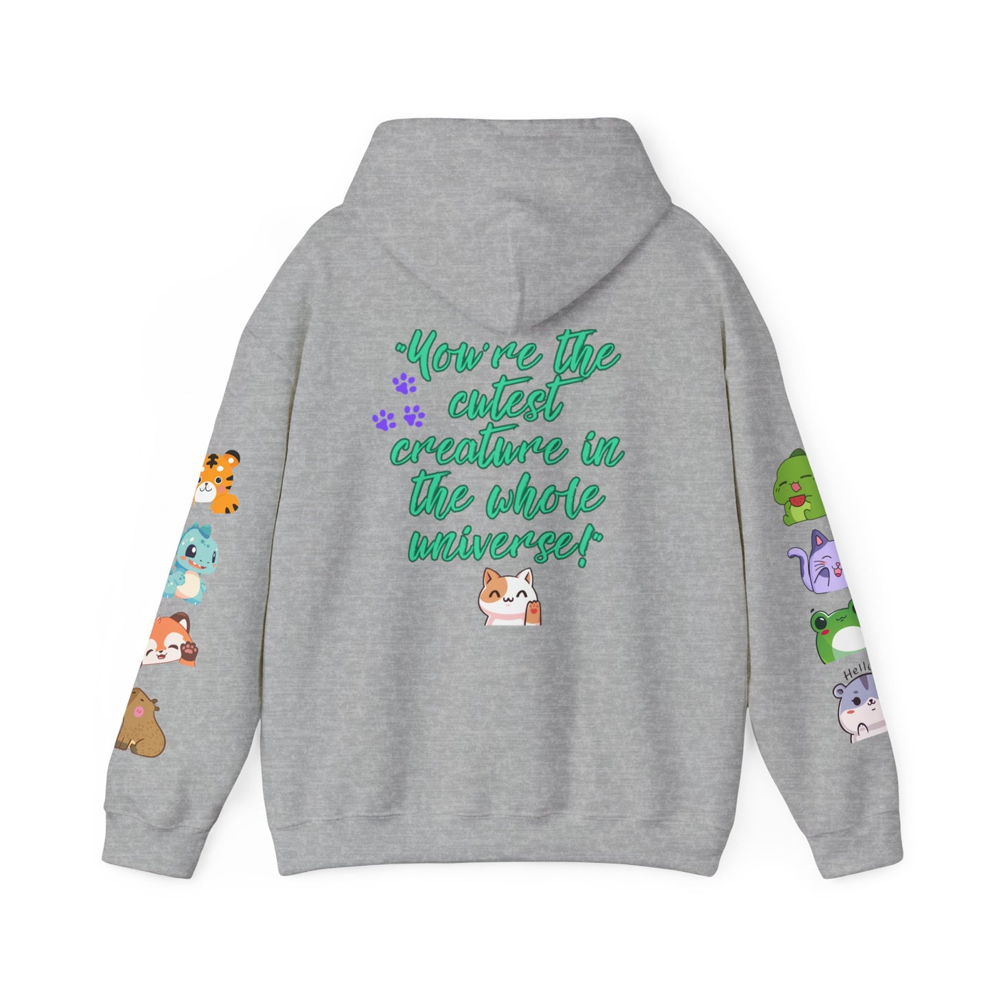 Faunaverse  Hoodies - Cute Creatures Unisex Hooded Sweatshirt – Cozy Animal Print for Animal Lovers