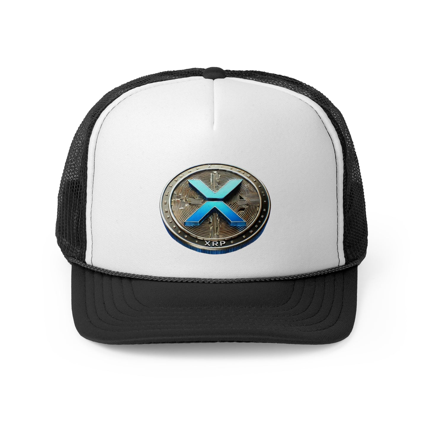 XRP Cryptocurrency Trucker Cap - Stylish Mesh Hat for Crypto Enthusiasts