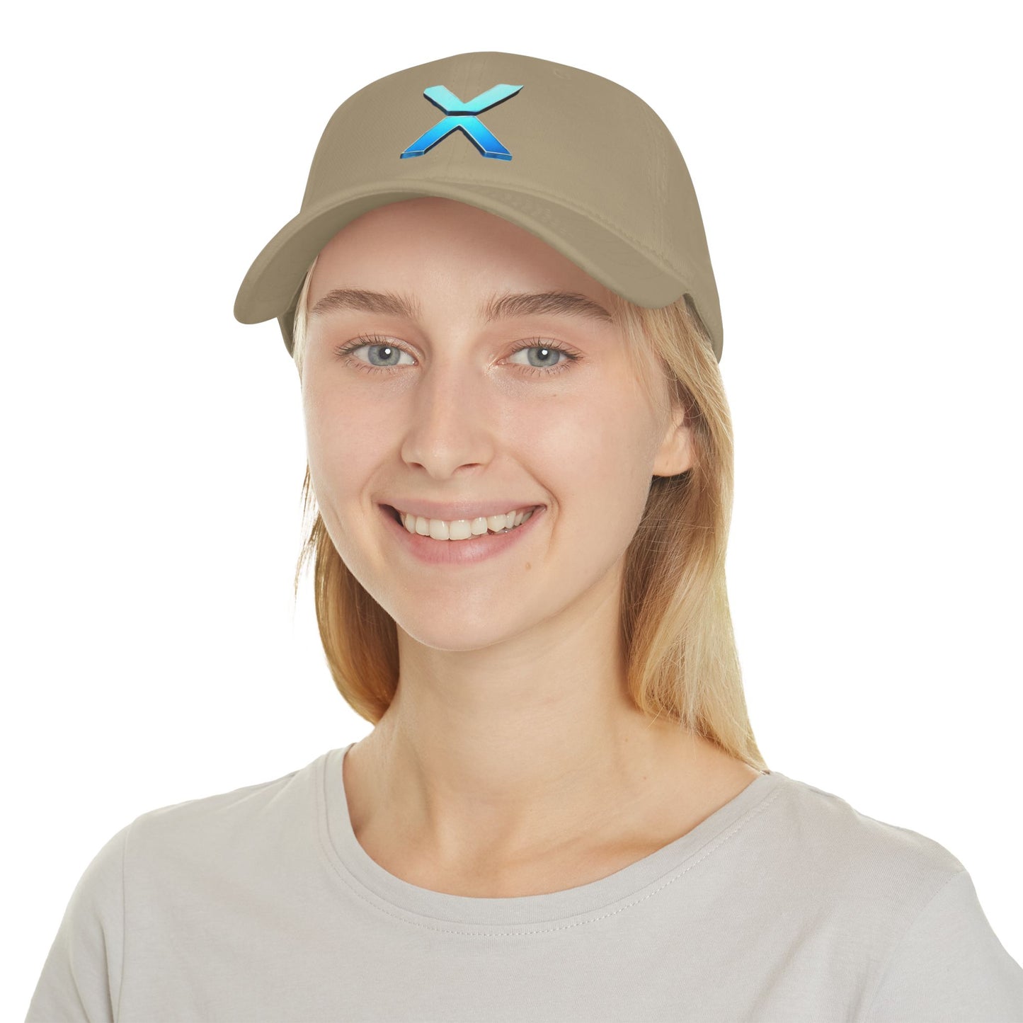 Low Profile Baseball Cap with Blue X Logo - Perfect for Casual Days and Outdoor Events