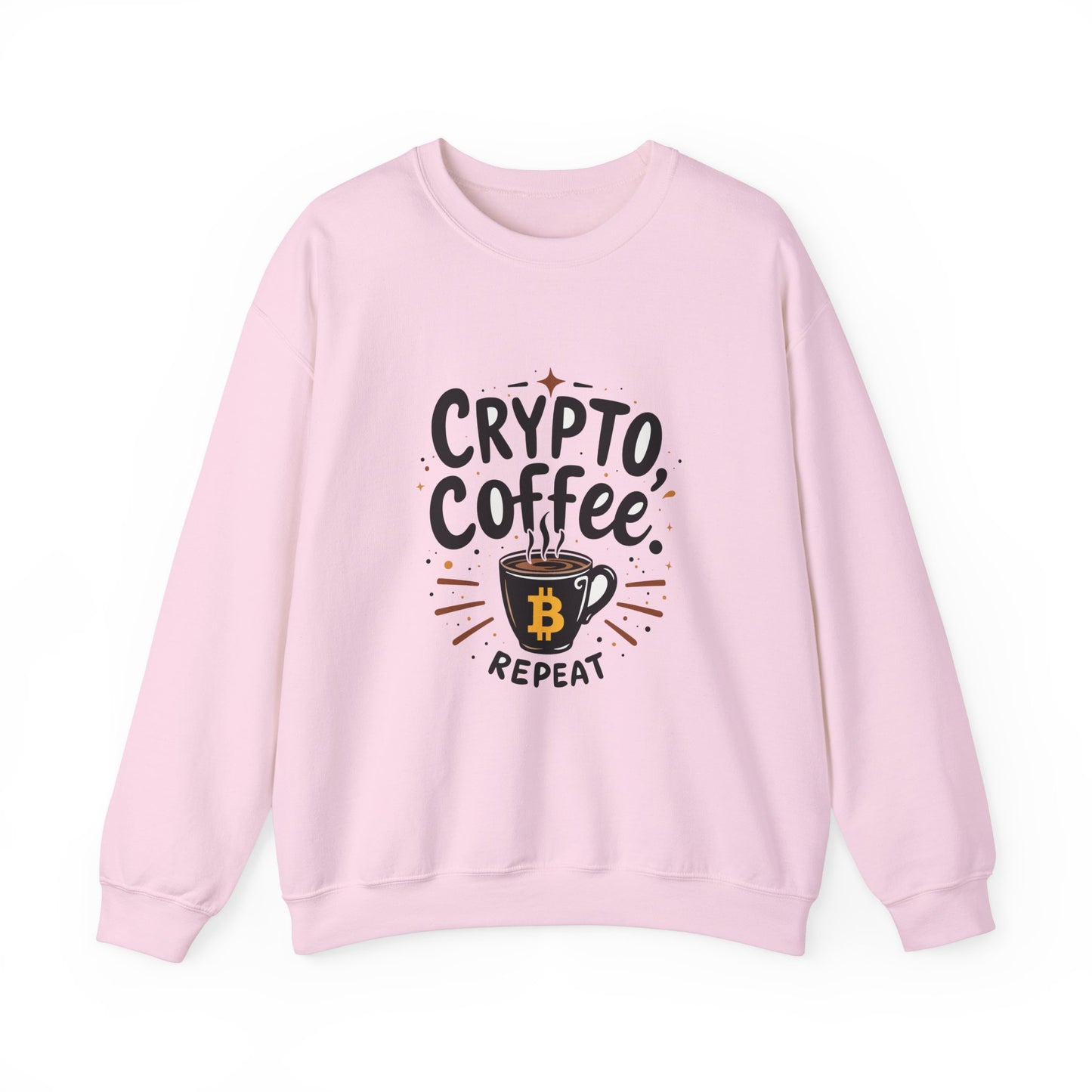 Crypto Coffee Repeat Sweatshirt - Unisex Heavy Blend™ Crewneck