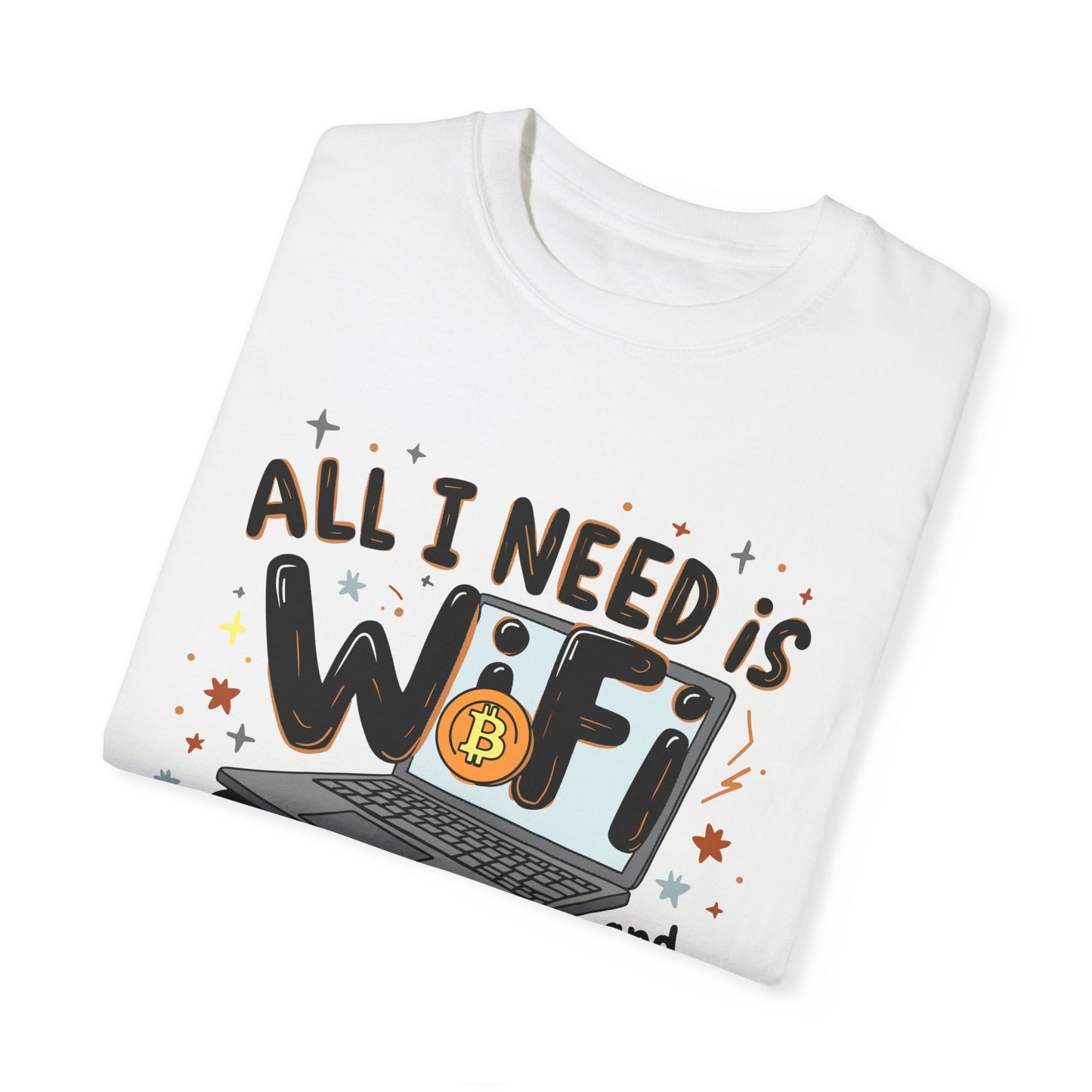 Bitcoin Wifi Unisex T-shirt, Cryptocurrency Tee, BTC Shirt, Digital Currency Top, Blockchain Apparel