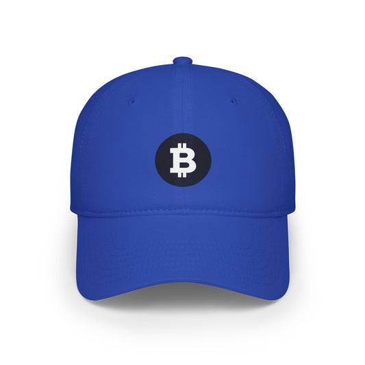 Bitcoin Low Profile Baseball Cap - Casual Red Hat for Cryptocurrency Enthusiasts