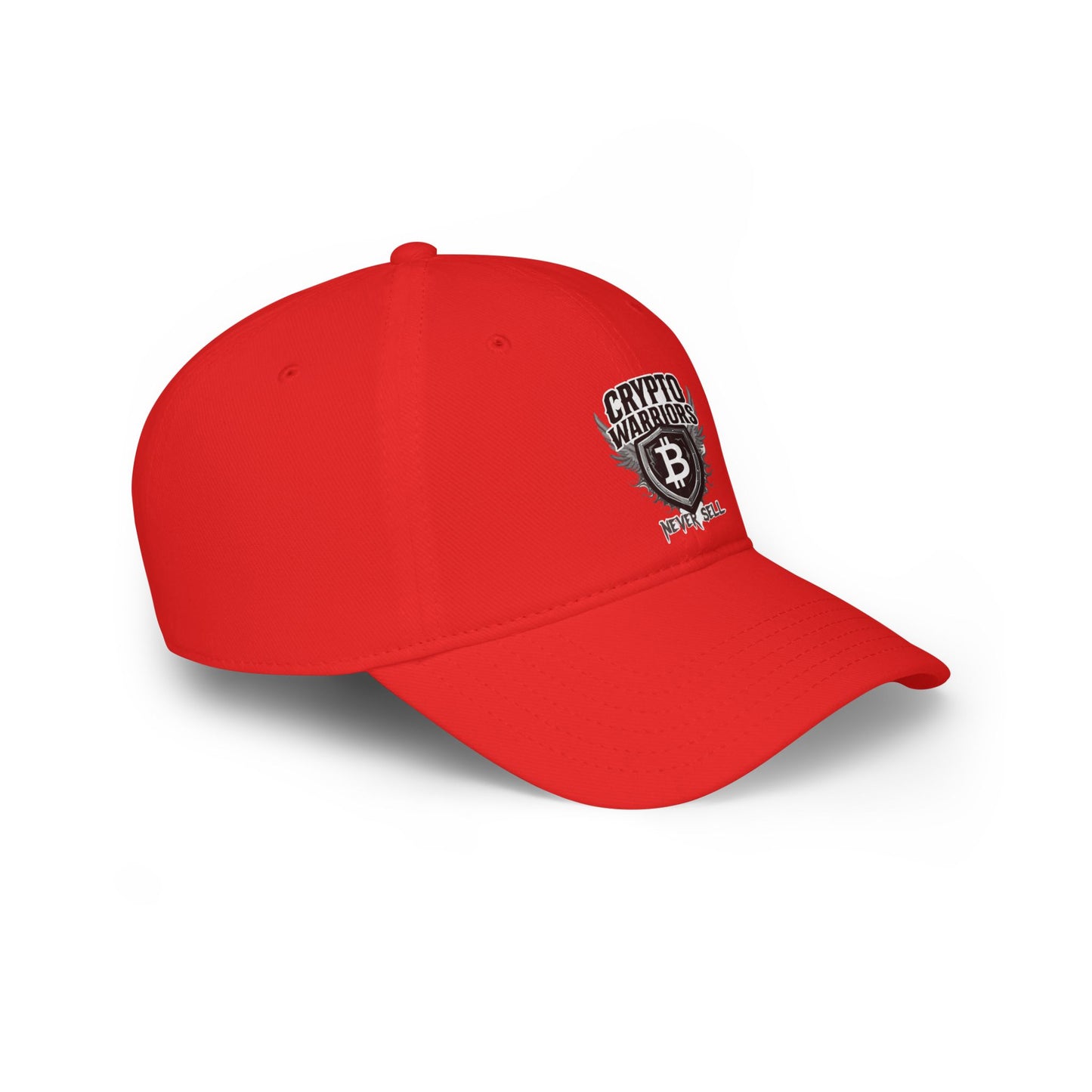 Crypto Warriors Low Profile Baseball Cap - Never Sell Red Hat