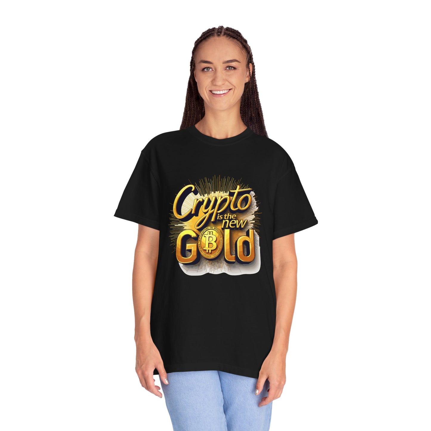 Bitcoin Crypto Gold Unisex T-shirt