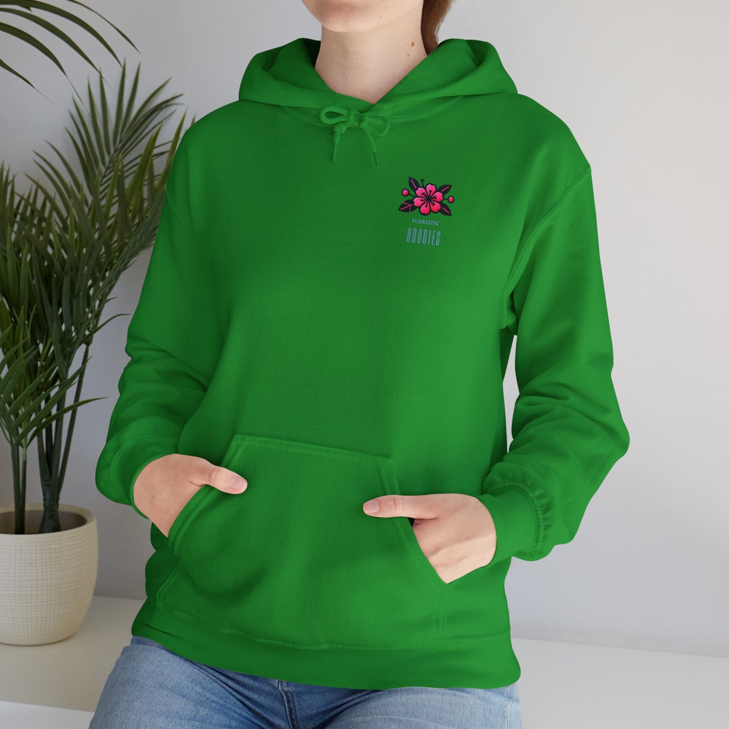 Inspirational Floral Hoodie - ‘Dream Big, Work Hard’ Sweatshirt for Positive Vibes