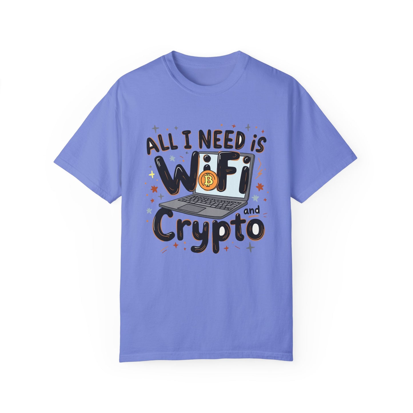 Bitcoin Wifi Unisex T-shirt, Cryptocurrency Tee, BTC Shirt, Digital Currency Top, Blockchain Apparel