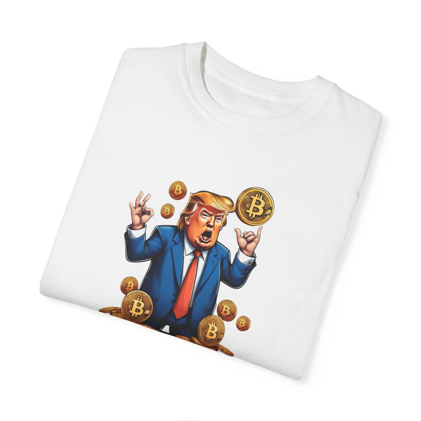 Bitcoin Trump Trust Unisex T-shirt, Political Graphic Tee, Crypto Supporter Clothing, Gift for Bitcoin Enthusiasts, USA President Fan Shirt