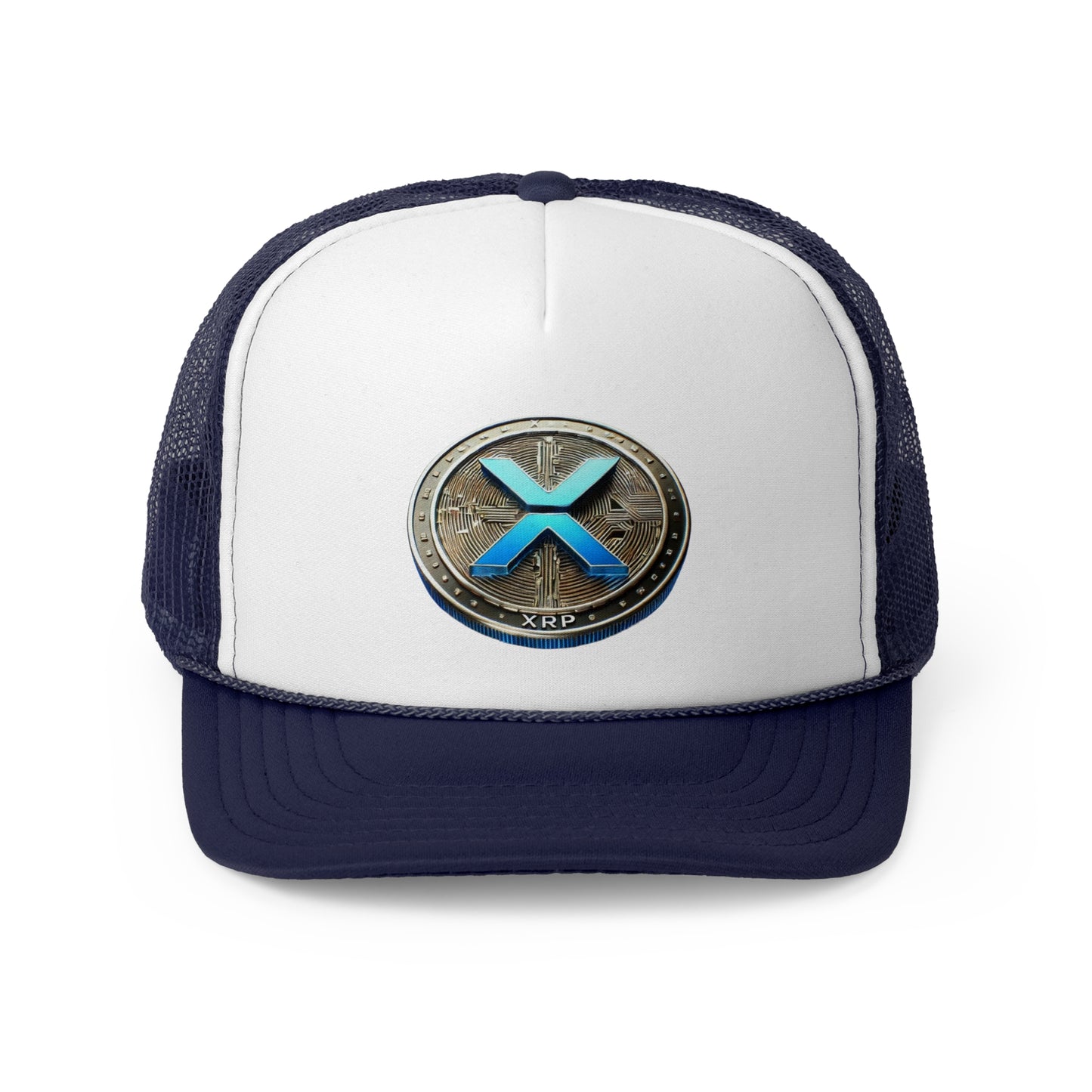 XRP Cryptocurrency Trucker Cap - Stylish Mesh Hat for Crypto Enthusiasts