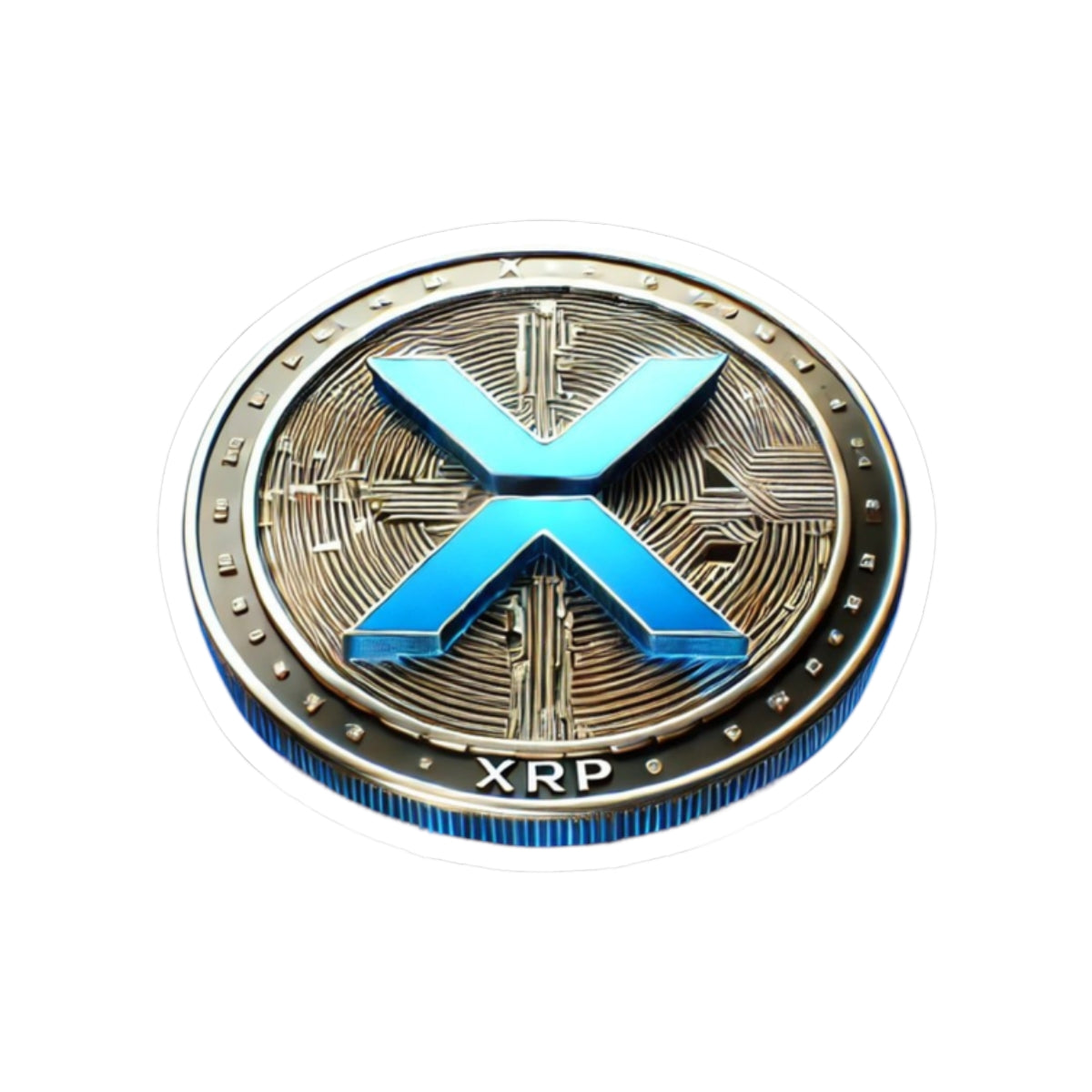 XRP Coin Kiss-Cut Stickers - Perfect for Tech Lovers and Crypto Enthusiasts