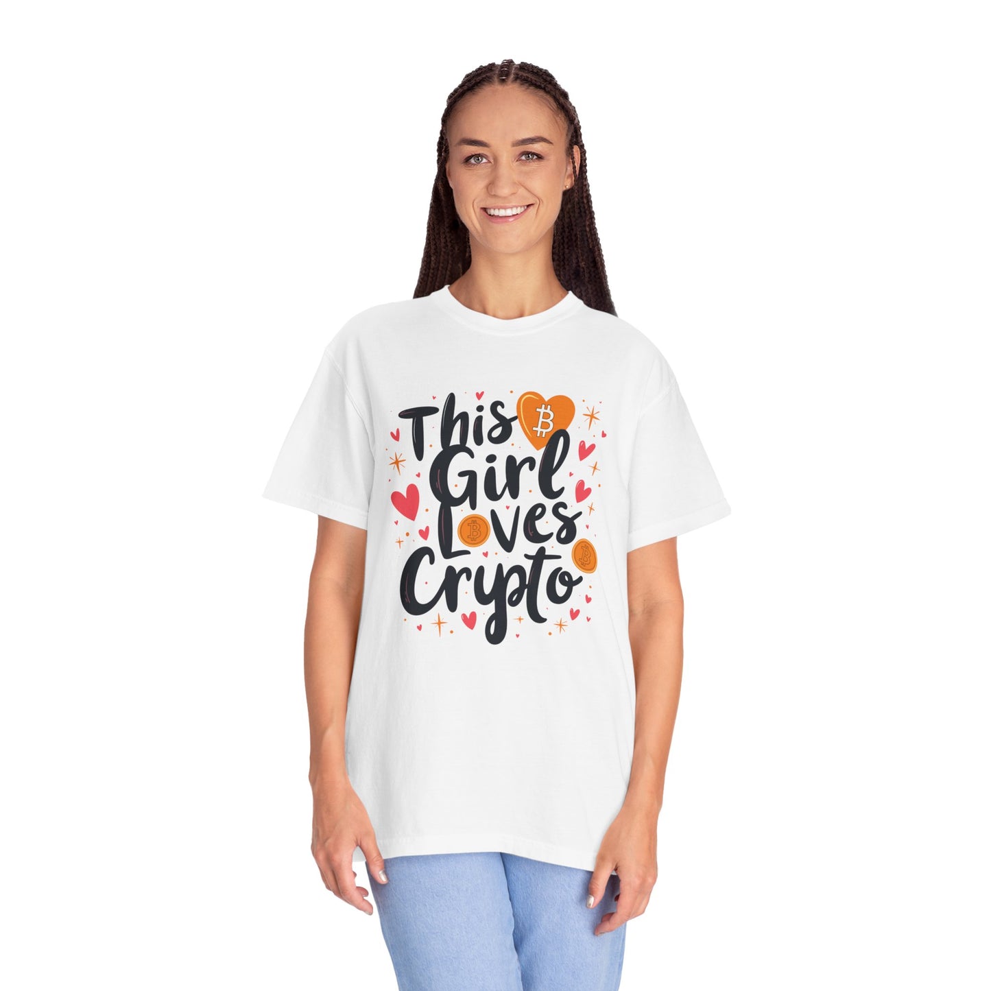 Bitcoin Girl Love Unisex T-shirt, Bitcoin Cryptocurrency Tee, Crypto Lover Gift, Digital Currency Shirt, BTC Merch