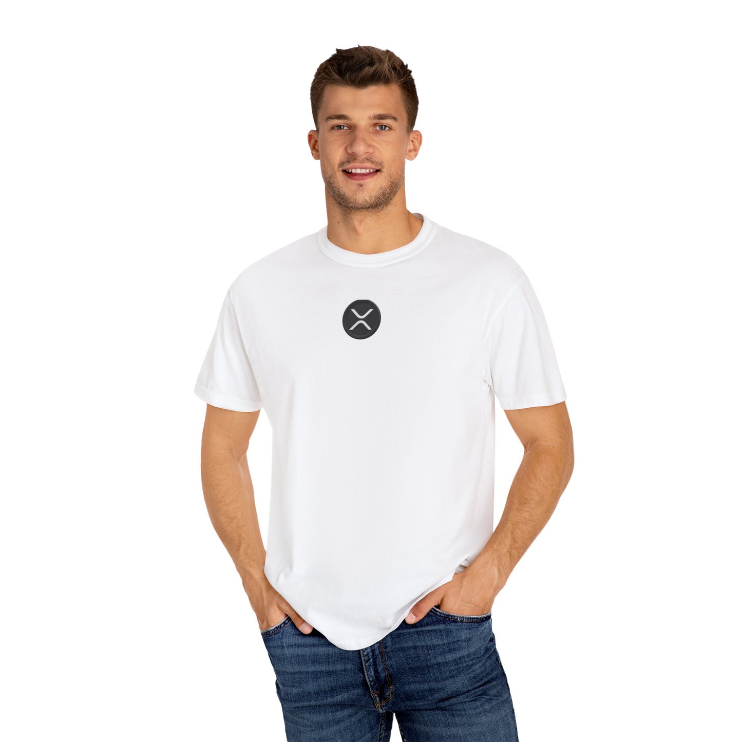 XRP Cryptocurrency Unisex Garment-Dyed T-shirt, Ripple Logo Tee, Crypto Investor Gift, Digital Currency Shirt, Ripple XRP Merch, Finance