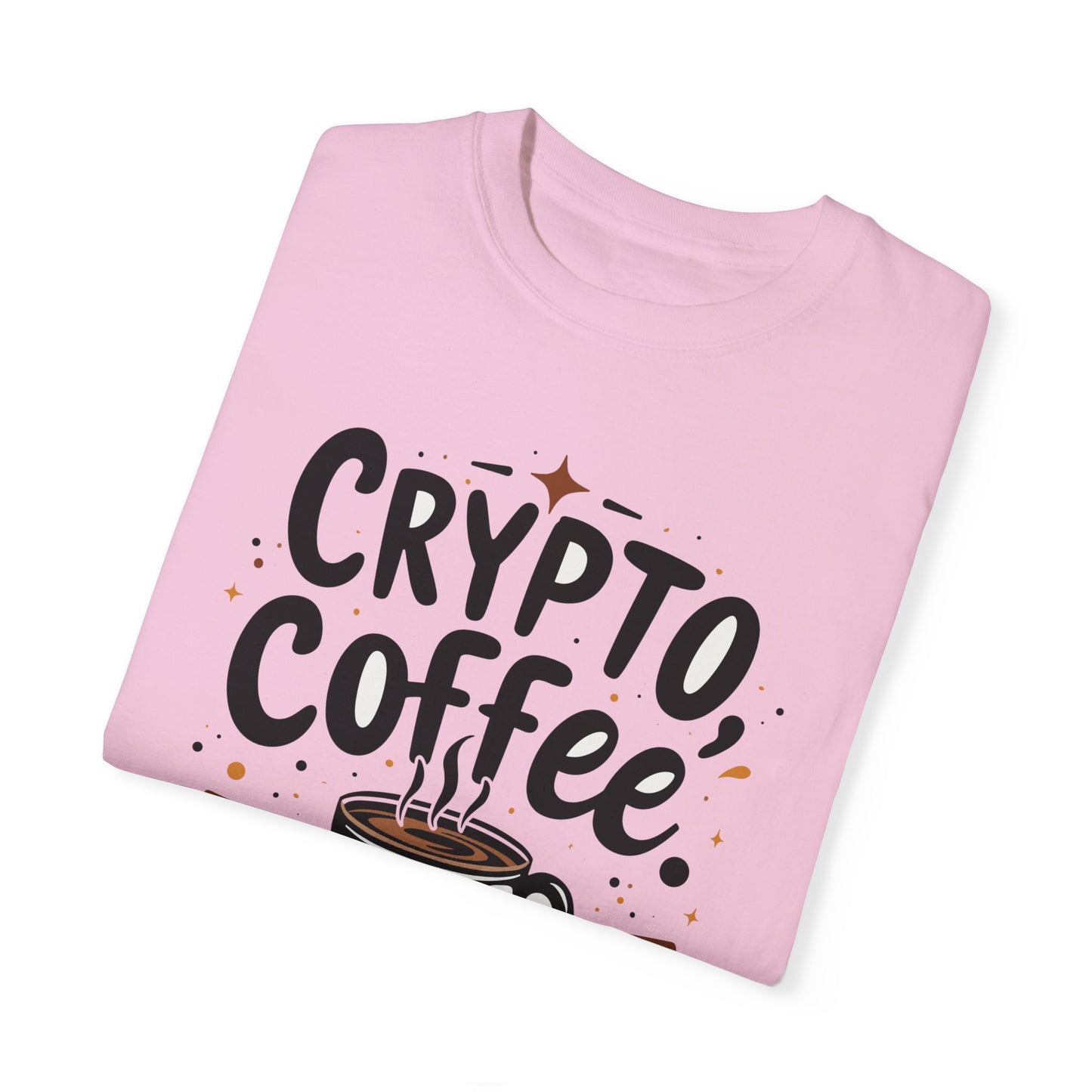 Bitcoin Crypto Coffee Unisex Tee, Cryptocurrency Tshirt, Bitcoin Lover Gift, Coffee Theme Shirt, Bitcoin Merch, Casual Top, Gift for Him,