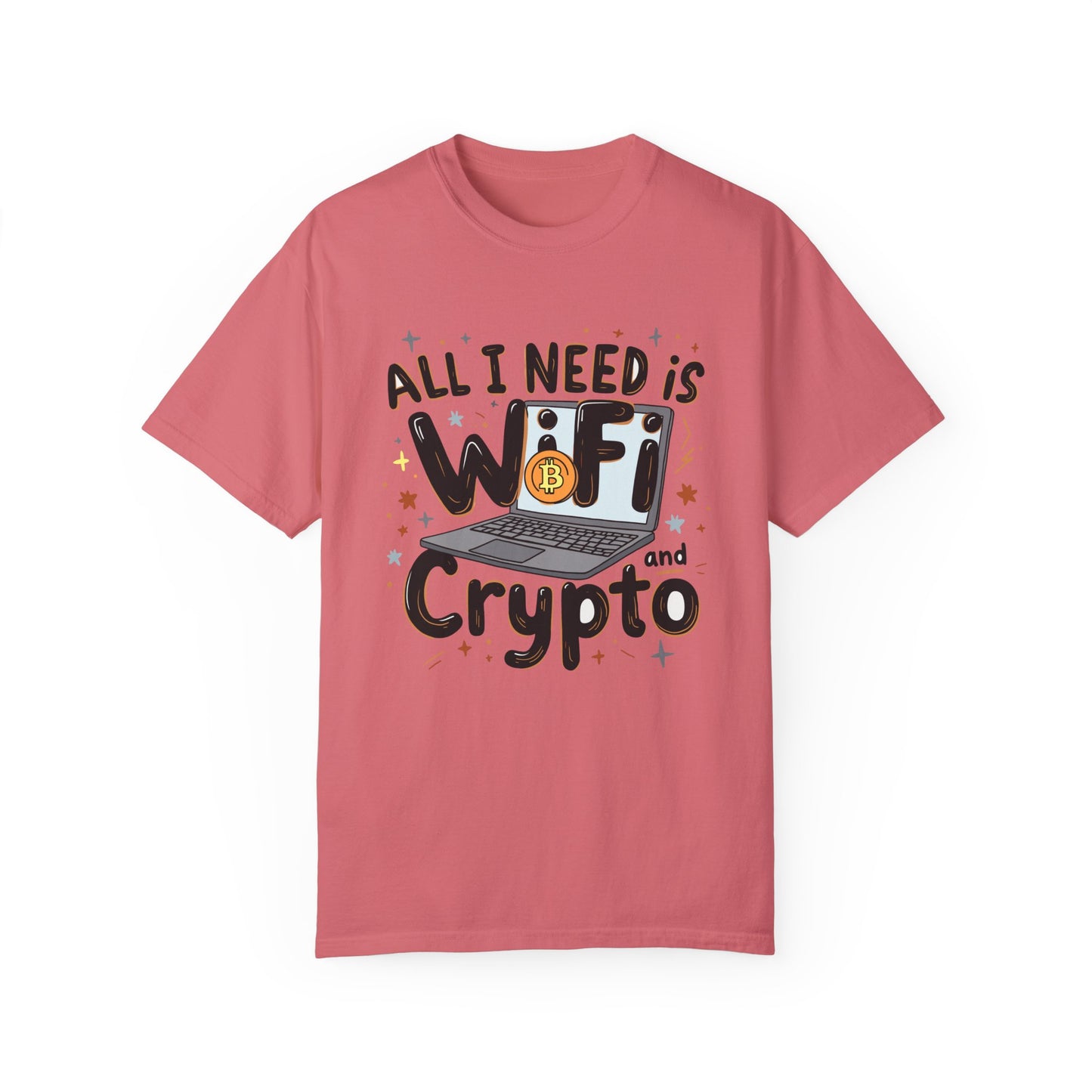 Bitcoin Wifi Unisex T-shirt, Cryptocurrency Tee, BTC Shirt, Digital Currency Top, Blockchain Apparel