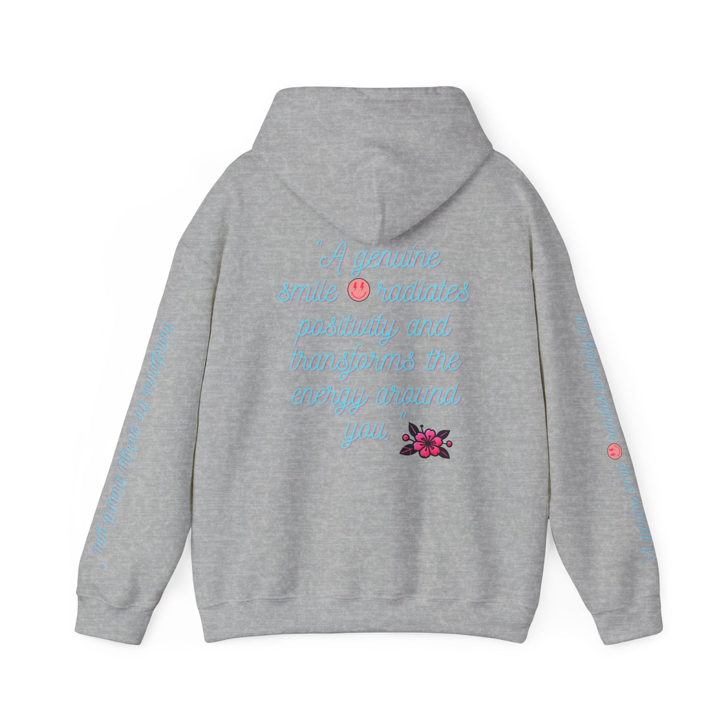 Floristic Hoodies - Genuine Smile Positive Energy Heavy Blend Hoodie