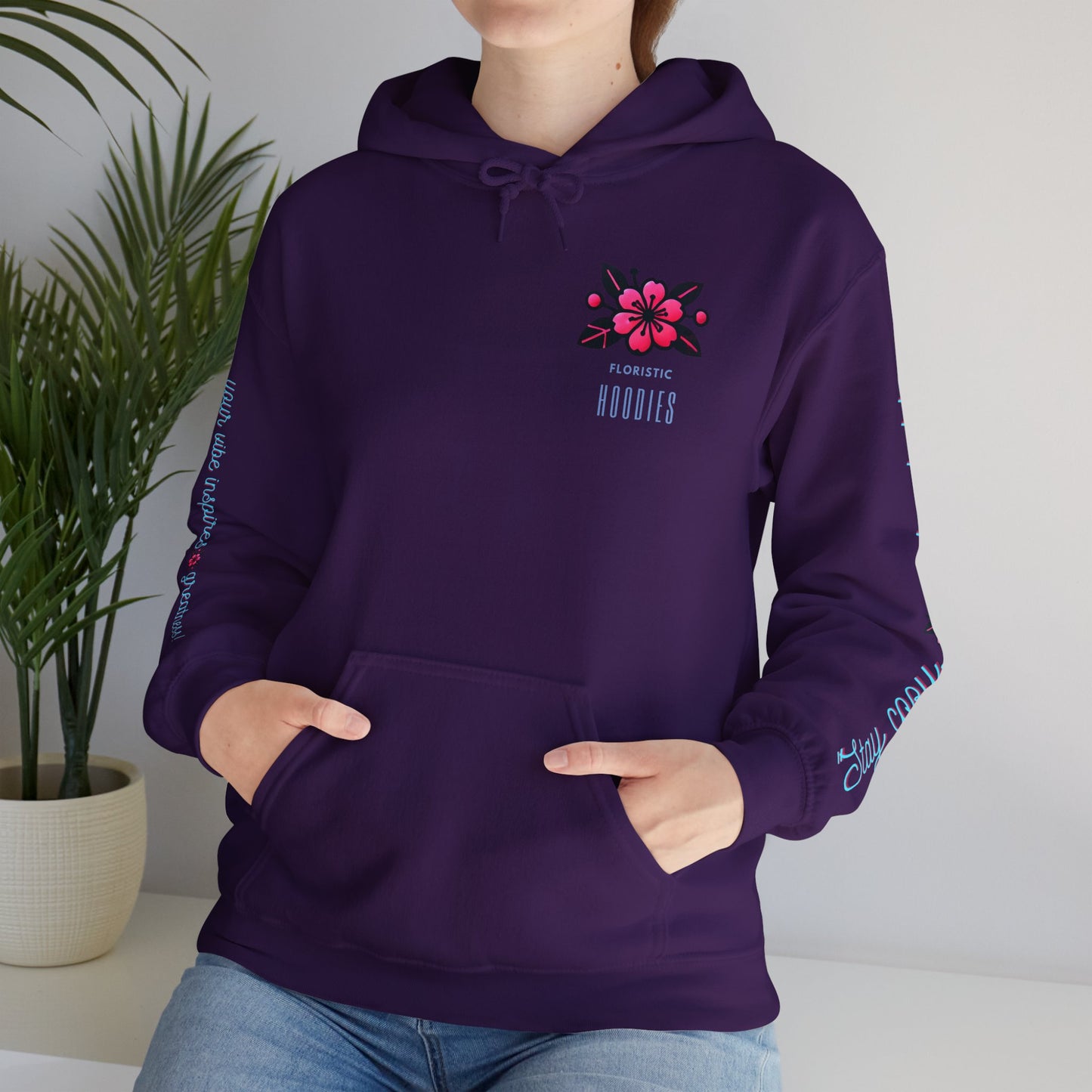 Floristic Hoodies - Stay Cozy and Bold Unisex Hooded Sweatshirt