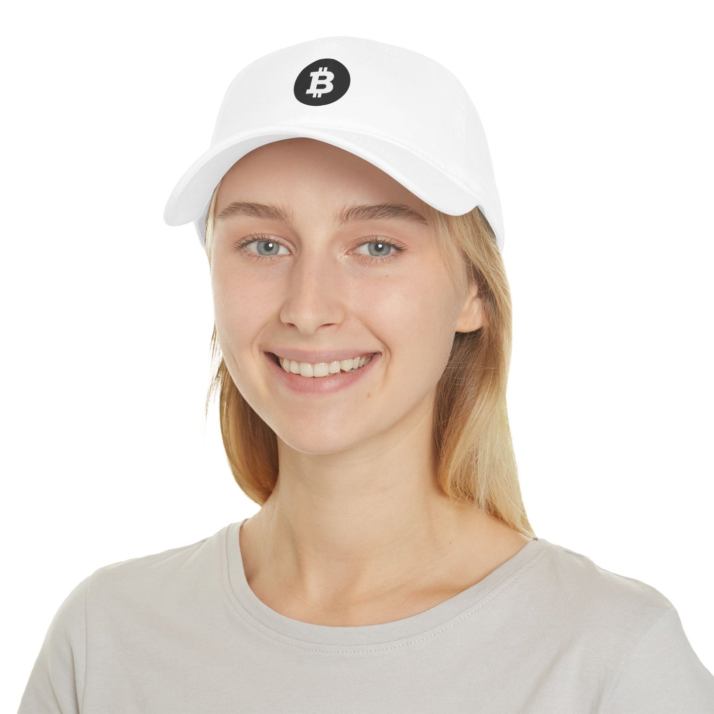 Bitcoin Low Profile Baseball Cap - Casual Red Hat for Cryptocurrency Enthusiasts