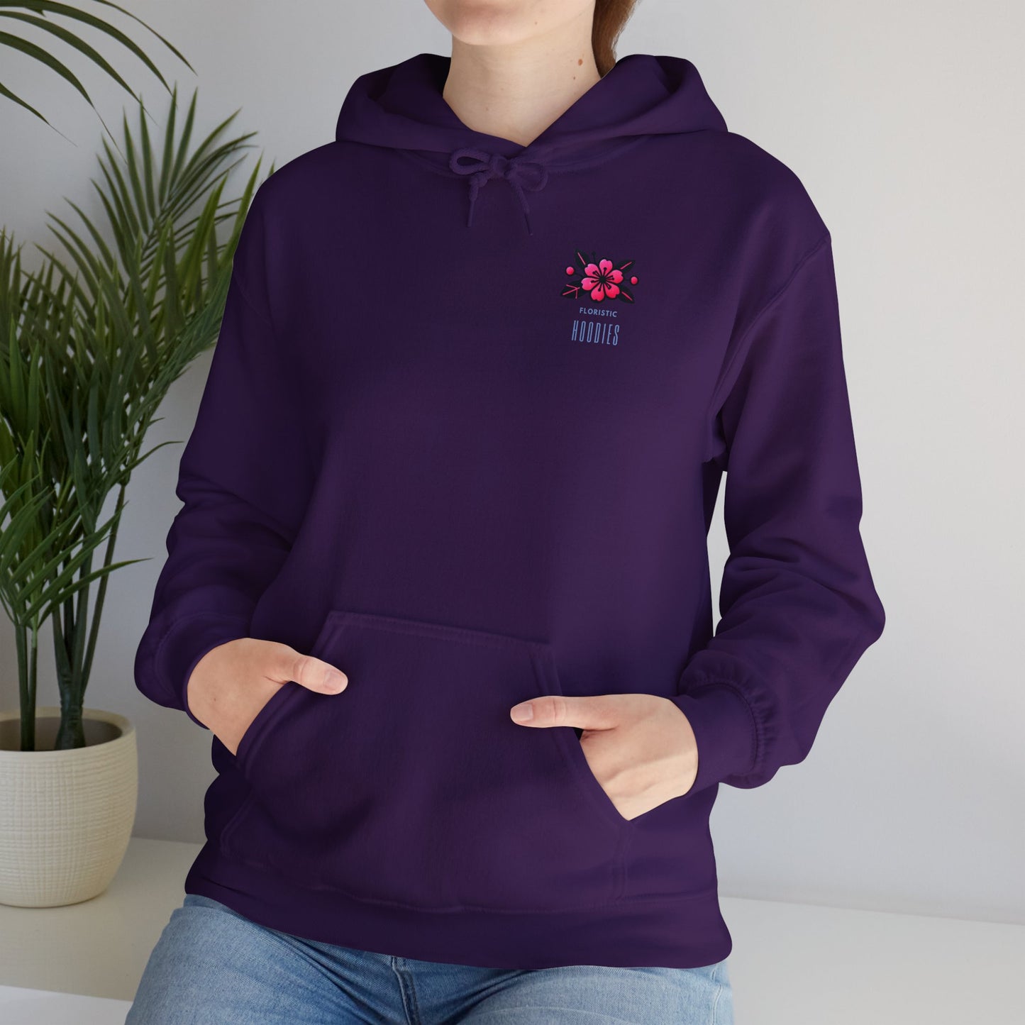 Inspirational Floral Hoodie - ‘Dream Big, Work Hard’ Sweatshirt for Positive Vibes