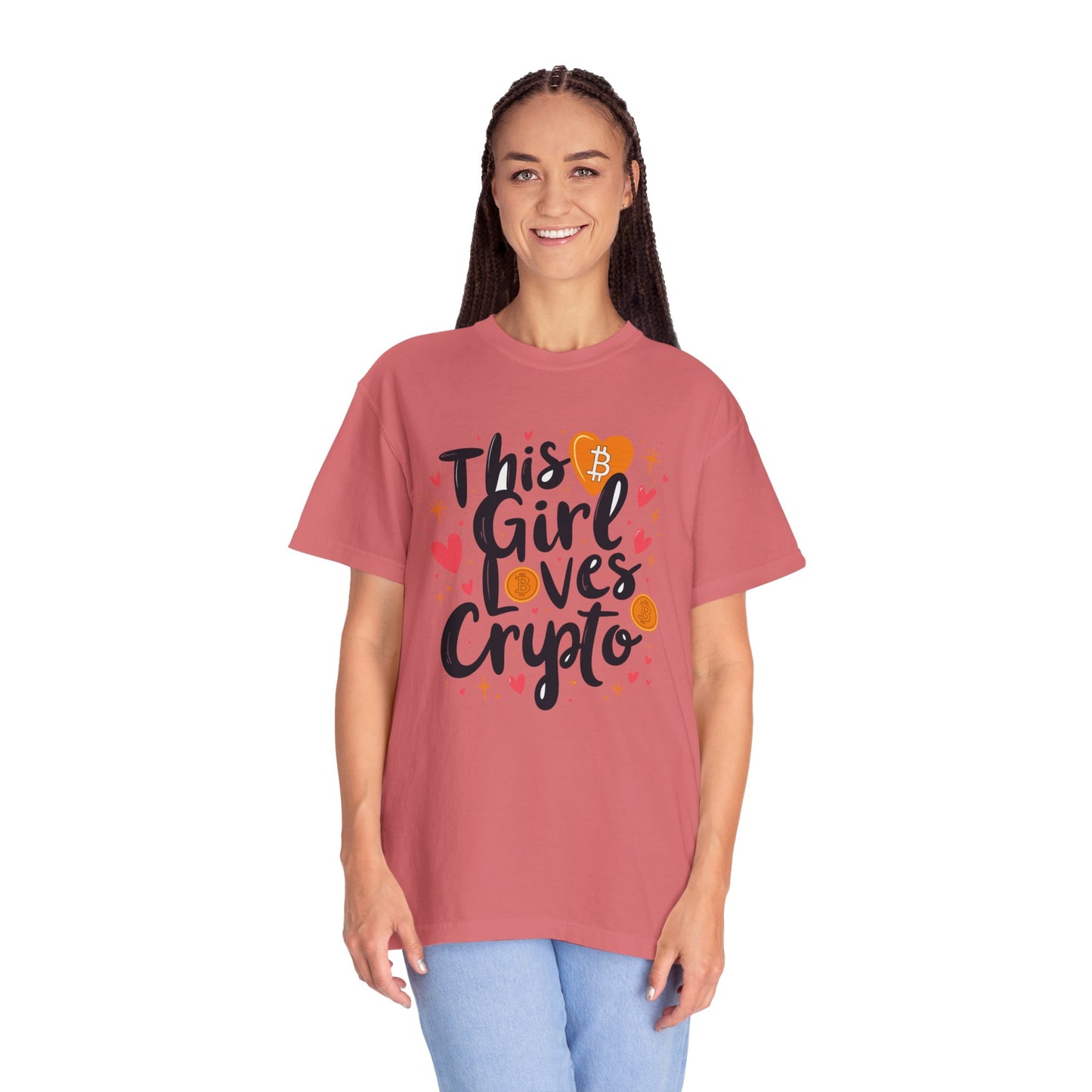 Bitcoin Girl Love Unisex T-shirt, Bitcoin Cryptocurrency Tee, Crypto Lover Gift, Digital Currency Shirt, BTC Merch