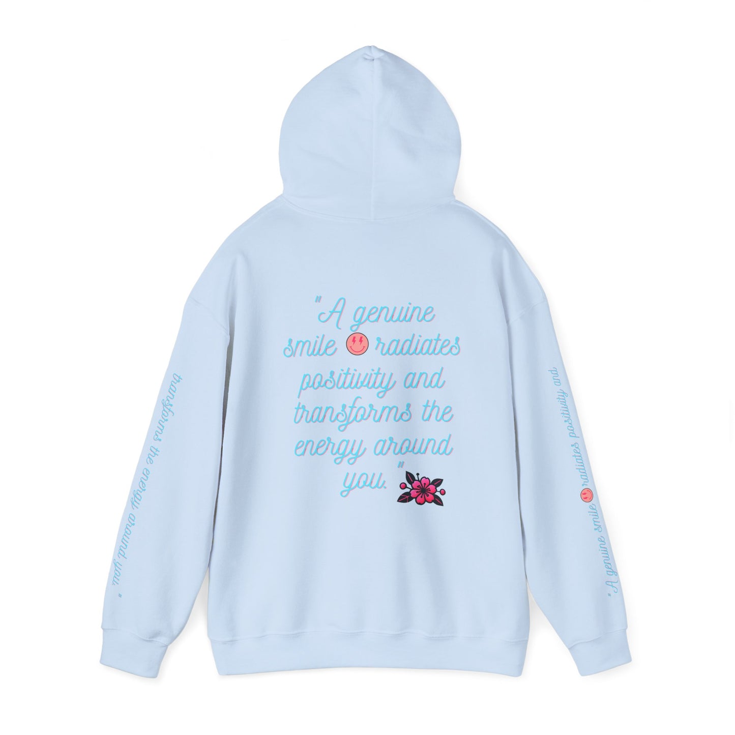 Floristic Hoodies - Genuine Smile Positive Energy Heavy Blend Hoodie