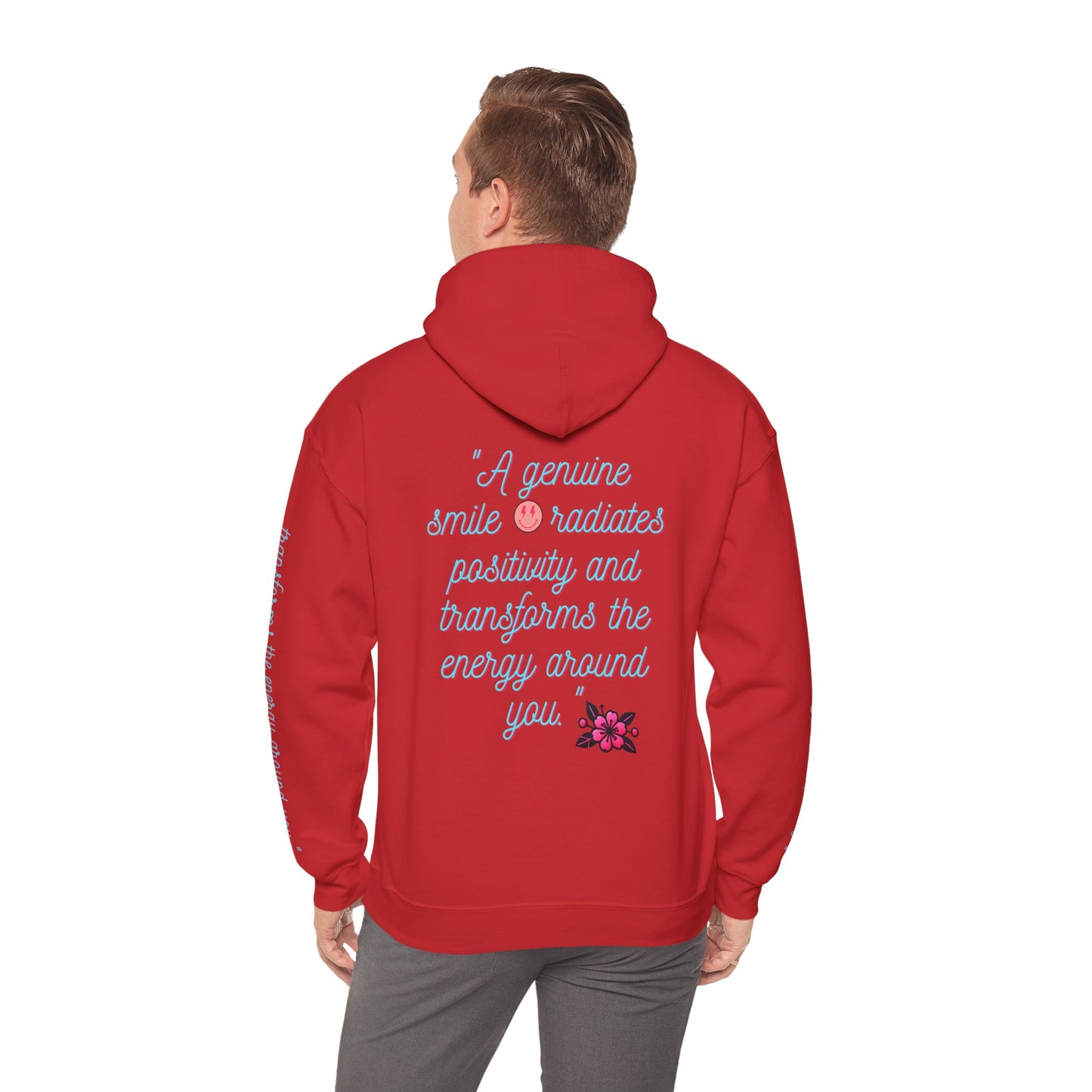 Floristic Hoodies - Genuine Smile Positive Energy Heavy Blend Hoodie