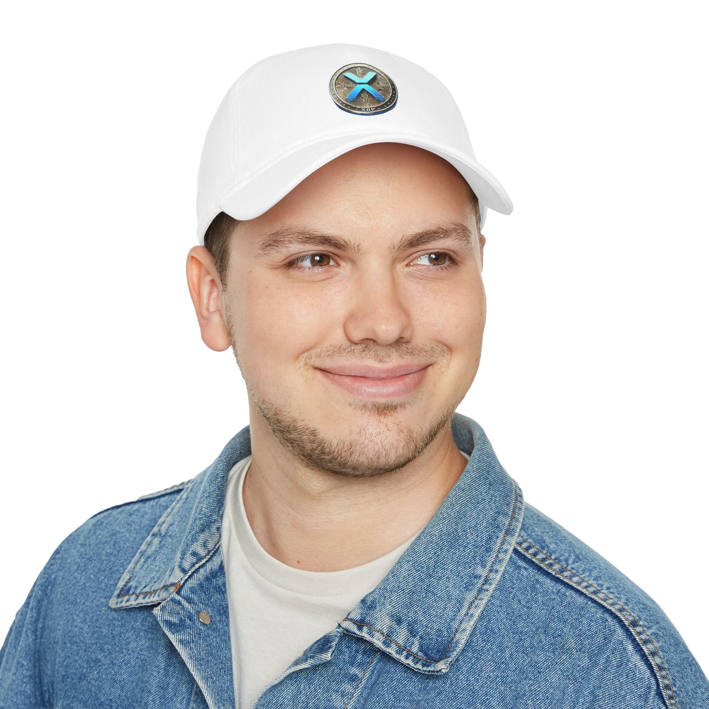 XRP Logo Low Profile Baseball Cap - Stylish Red Cap for Crypto Enthusiasts