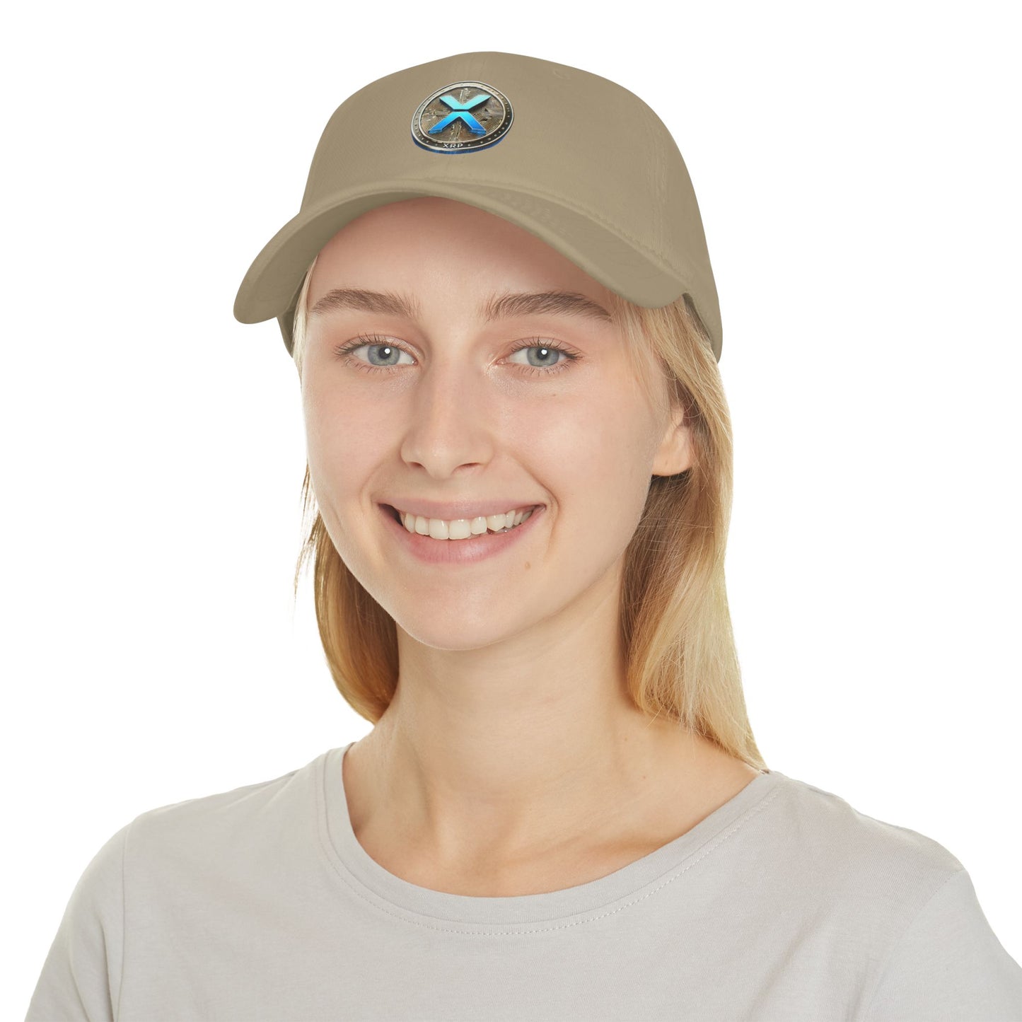 XRP Logo Low Profile Baseball Cap - Stylish Red Cap for Crypto Enthusiasts