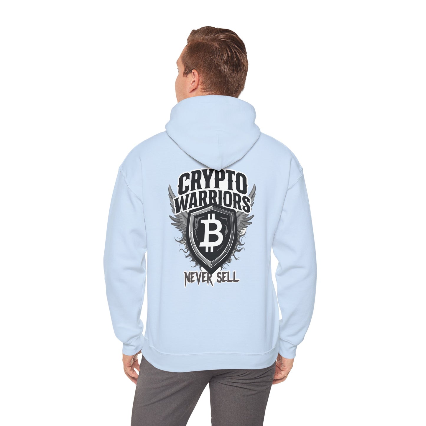 Crypto Warriors Unisex Heavy Blend™ Hoodie - Never Sell Design