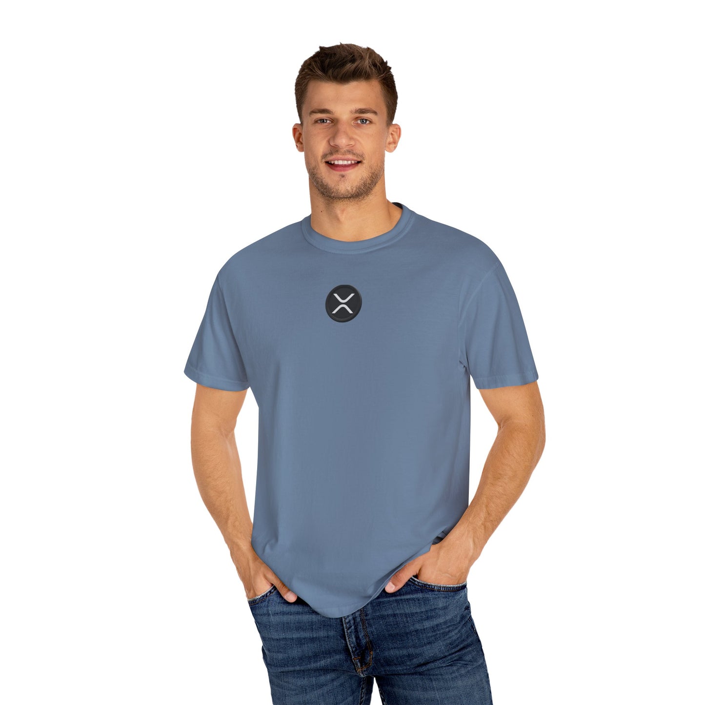 XRP Cryptocurrency Unisex Garment-Dyed T-shirt, Ripple Logo Tee, Crypto Investor Gift, Digital Currency Shirt, Ripple XRP Merch, Finance