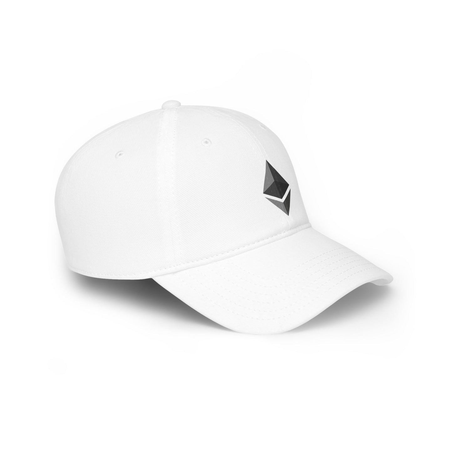 Ethereum Logo Low Profile Baseball Cap - Stylish Red Cap for Crypto Enthusiasts