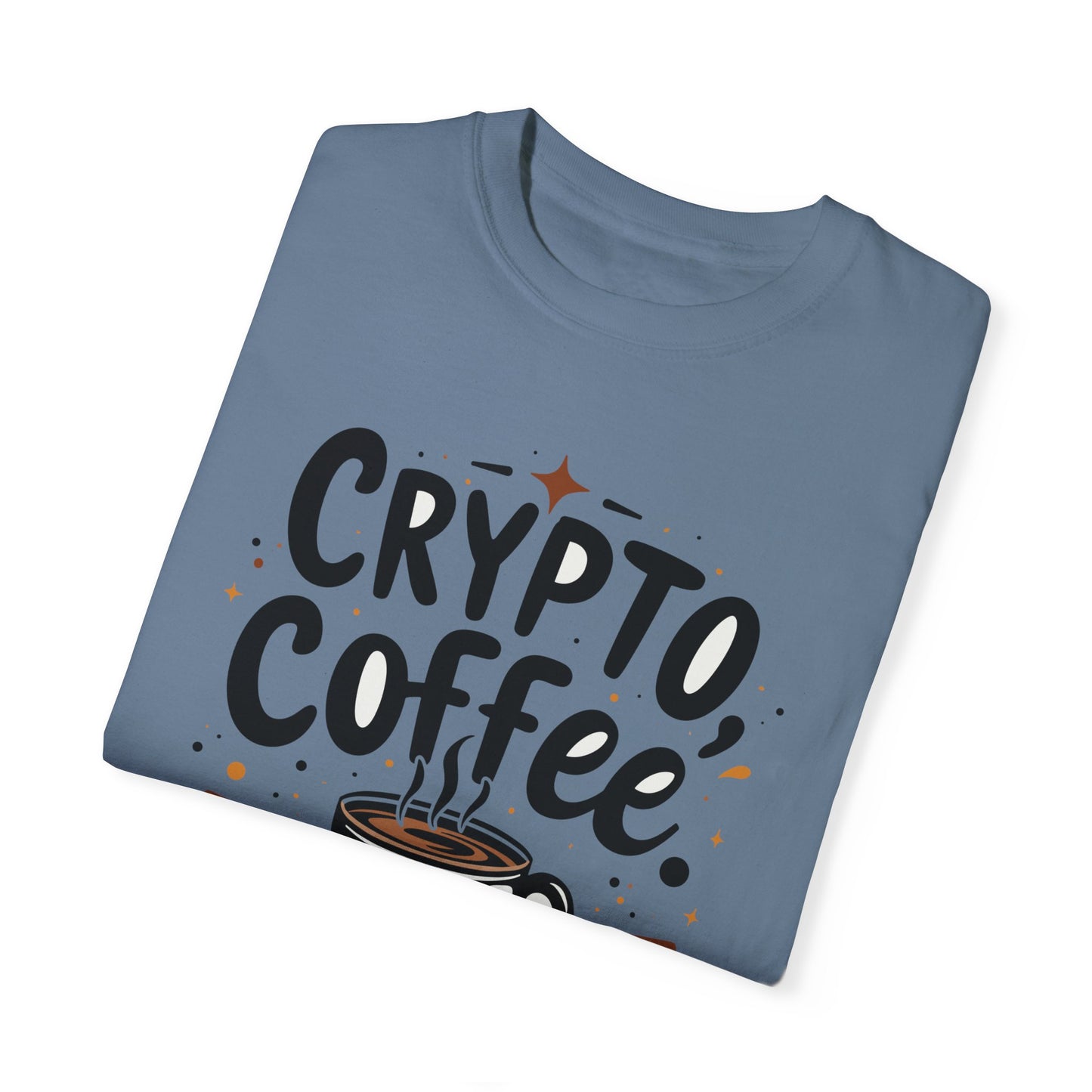 Bitcoin Crypto Coffee Unisex Tee, Cryptocurrency Tshirt, Bitcoin Lover Gift, Coffee Theme Shirt, Bitcoin Merch, Casual Top, Gift for Him,