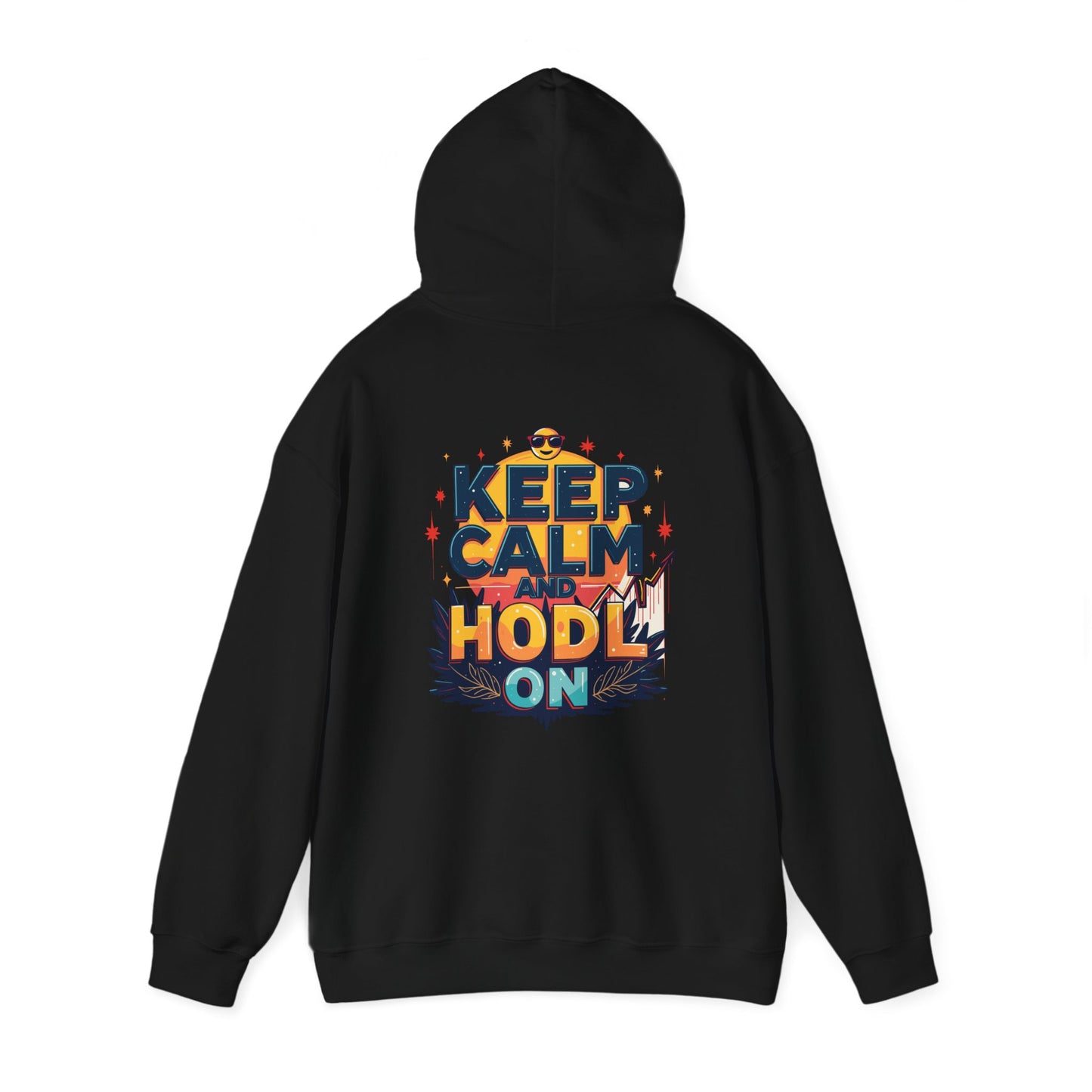 Bitcoin Inspired Unisex Hoodie - 'Keep Calm and HODL On'