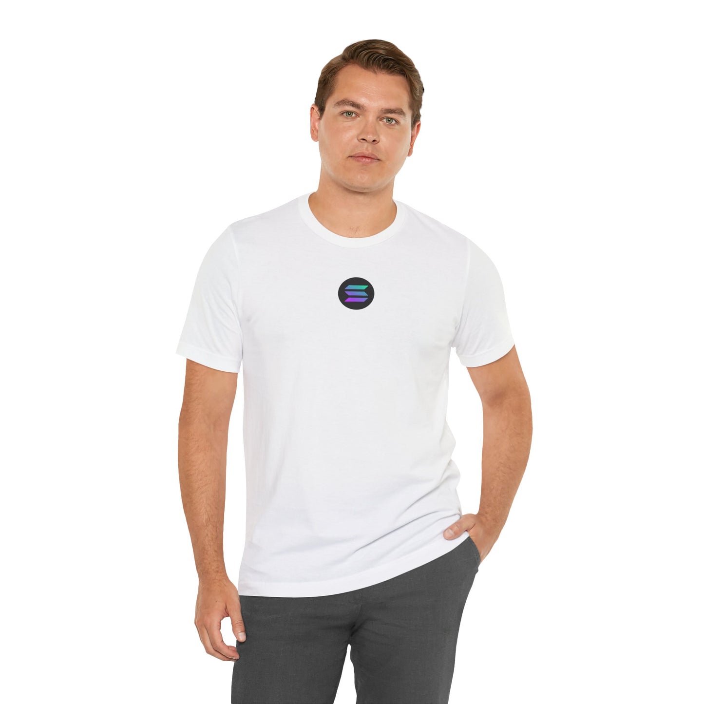 Solana Blockchain Tee, Unisex Jersey Short Sleeve Shirt, Crypto Gift, Decentralized Computing Top