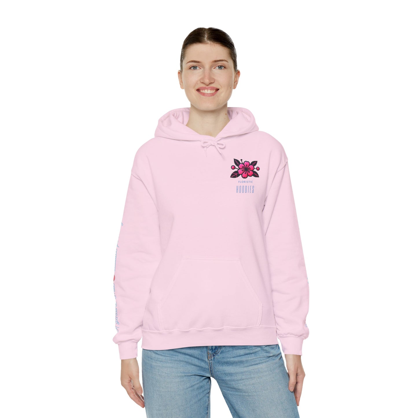 Floristic Hoodies - Genuine Smile Positive Energy Heavy Blend Hoodie