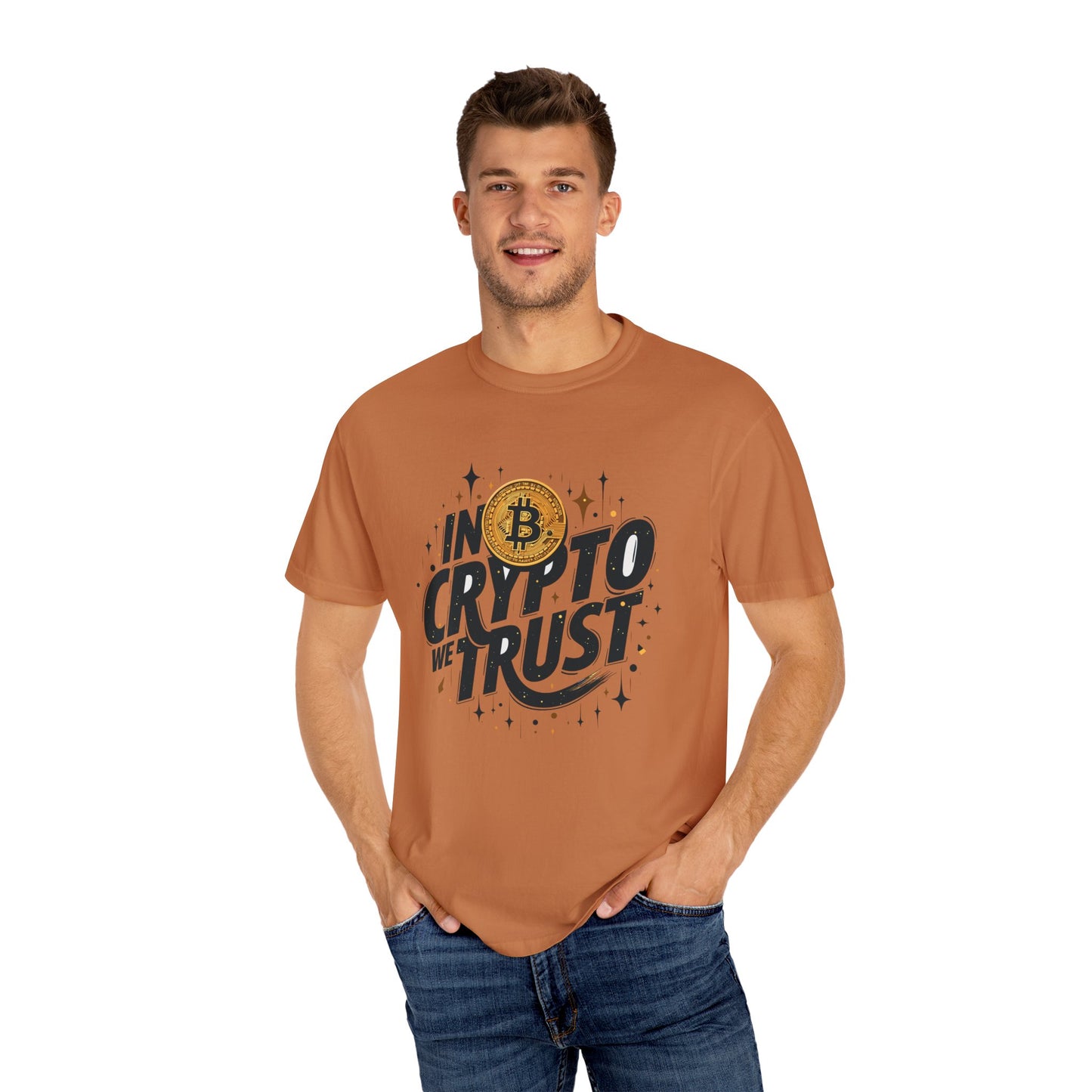 Bitcoin in crypto trust Unisex T-Shirt, Cryptocurrency Tee, Bitcoin Logo Shirt, Gift for Crypto Enthusiasts, Crypto Trader Apparel