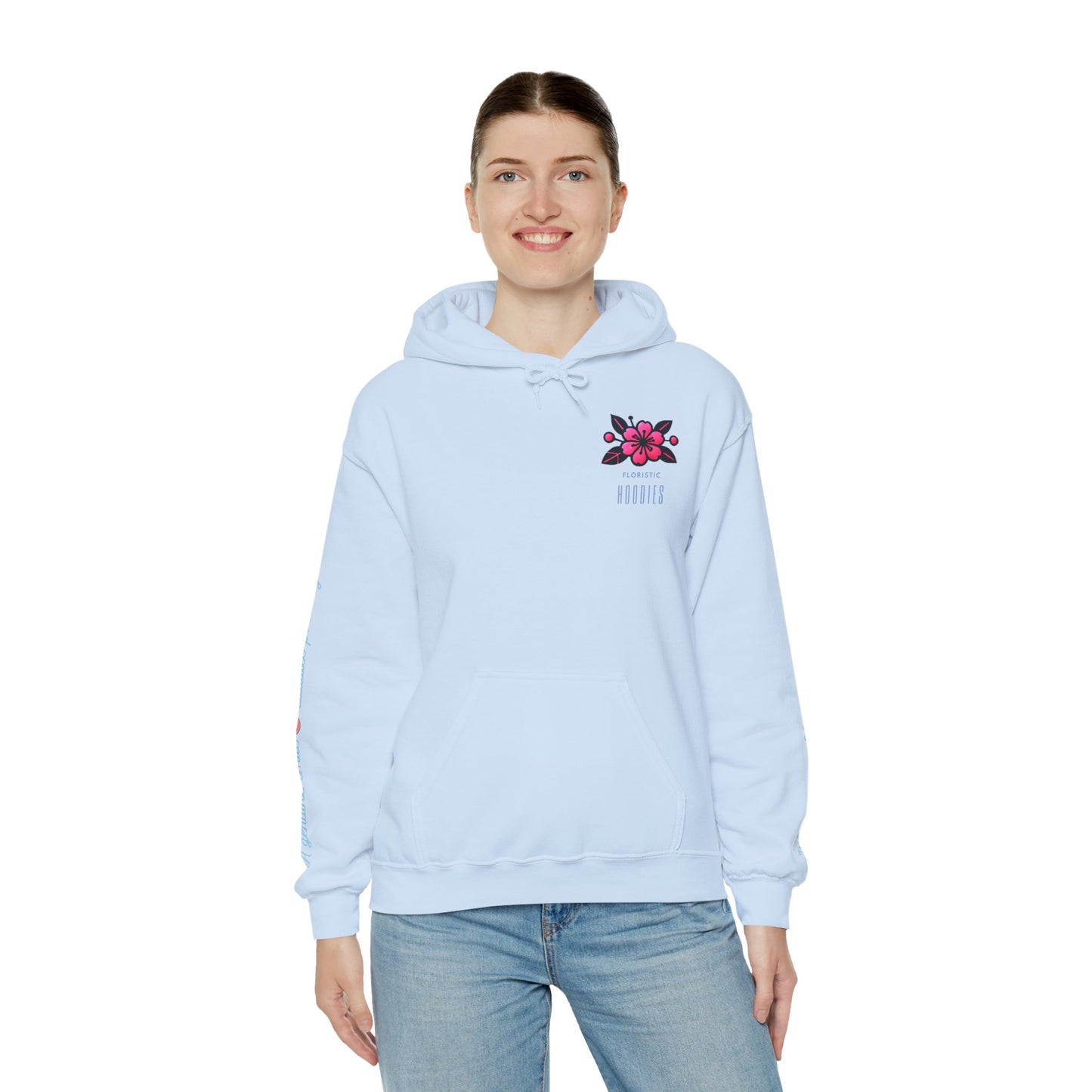 Floristic Hoodies - Genuine Smile Positive Energy Heavy Blend Hoodie