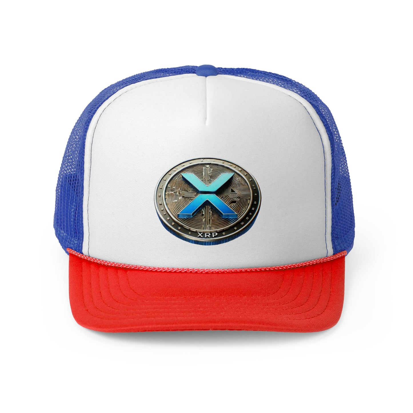 XRP Cryptocurrency Trucker Cap - Stylish Mesh Hat for Crypto Enthusiasts