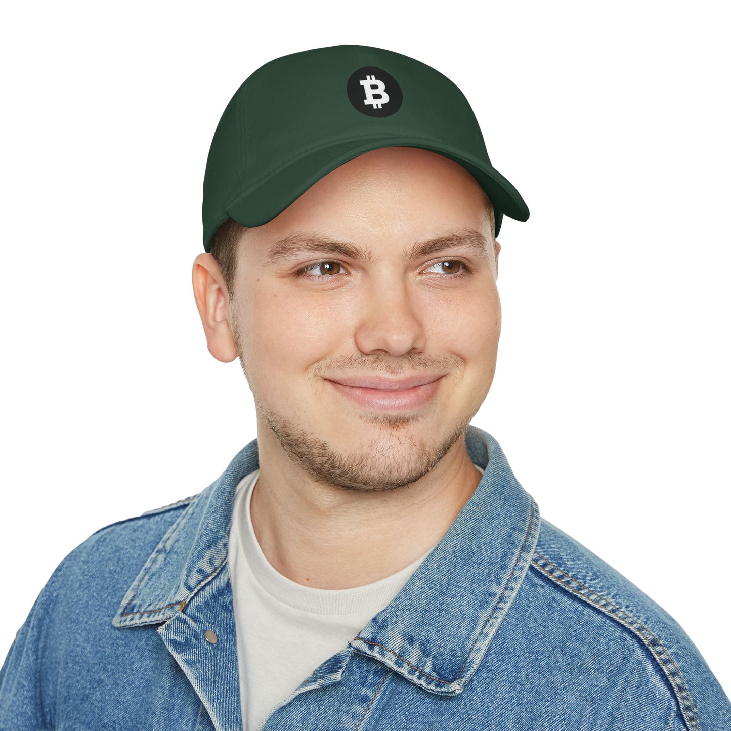 Bitcoin Low Profile Baseball Cap - Casual Red Hat for Cryptocurrency Enthusiasts